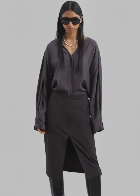 Finley Blouse - Charcoal sold by Frankie Shop