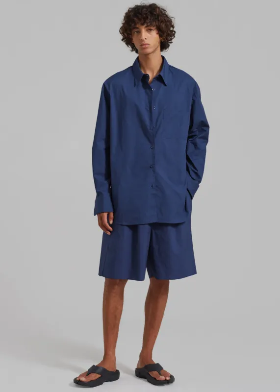 Matthias Oversized Shirt - Navy sold by Frankie Shop