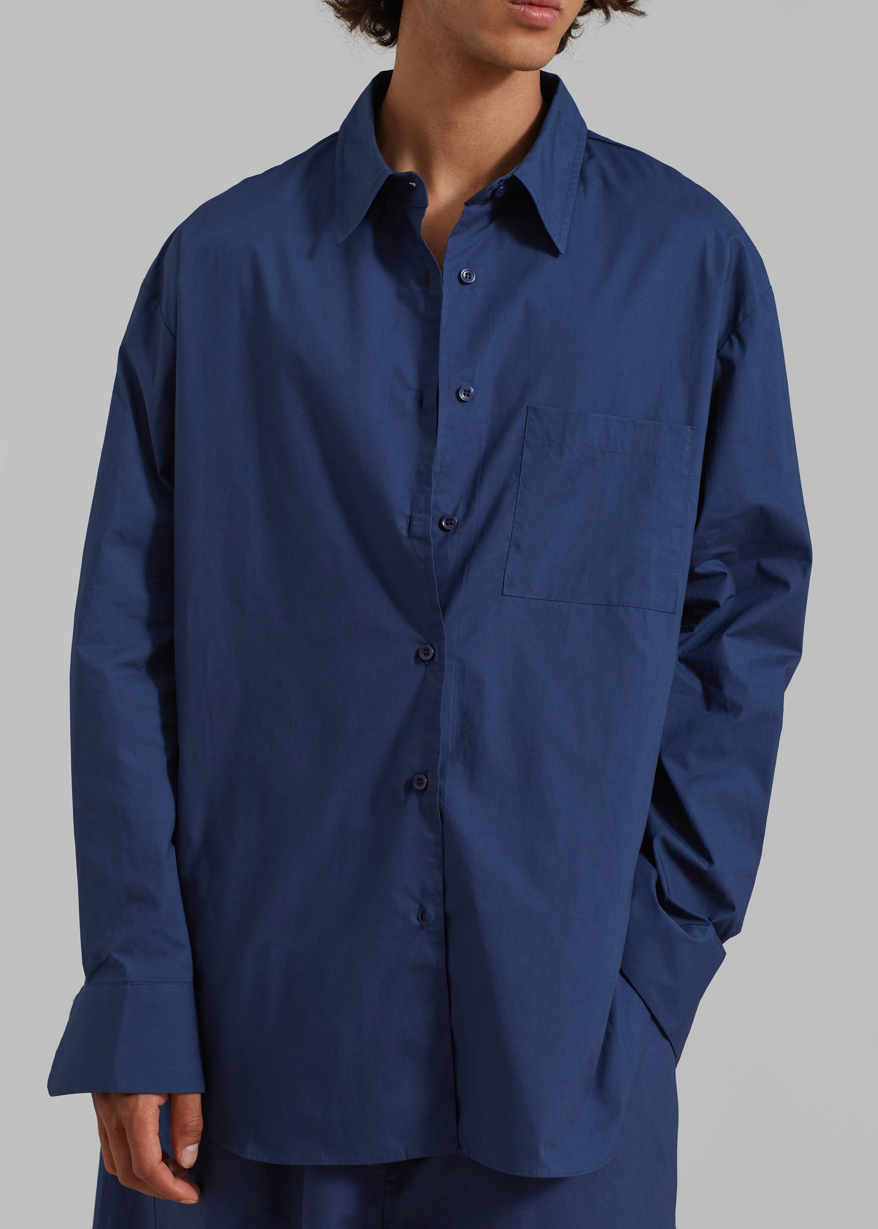 Matthias Oversized Shirt - Navy sold by Frankie Shop product image thumbnail 4