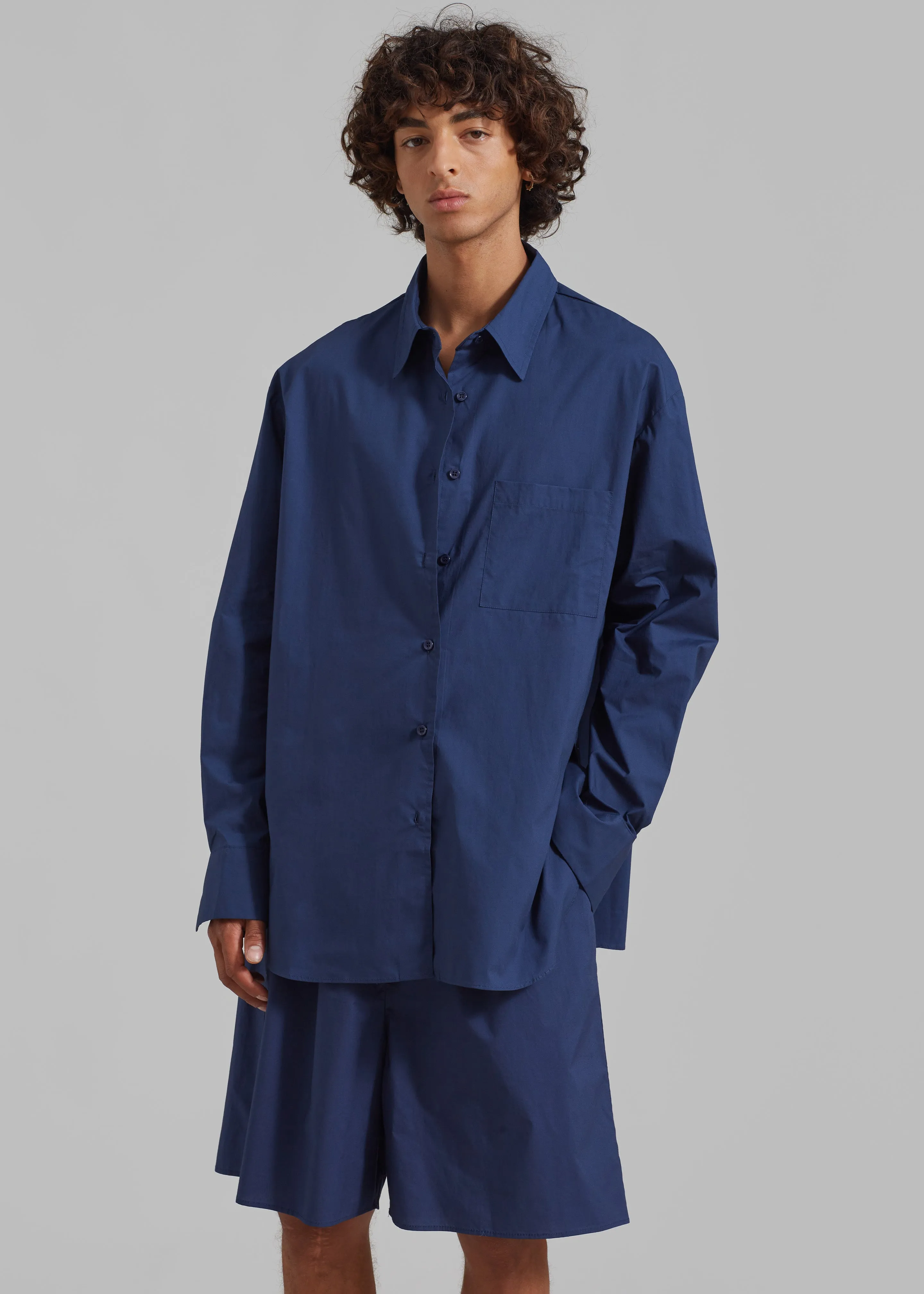 Matthias Oversized Shirt - Navy sold by Frankie Shop product image thumbnail 3