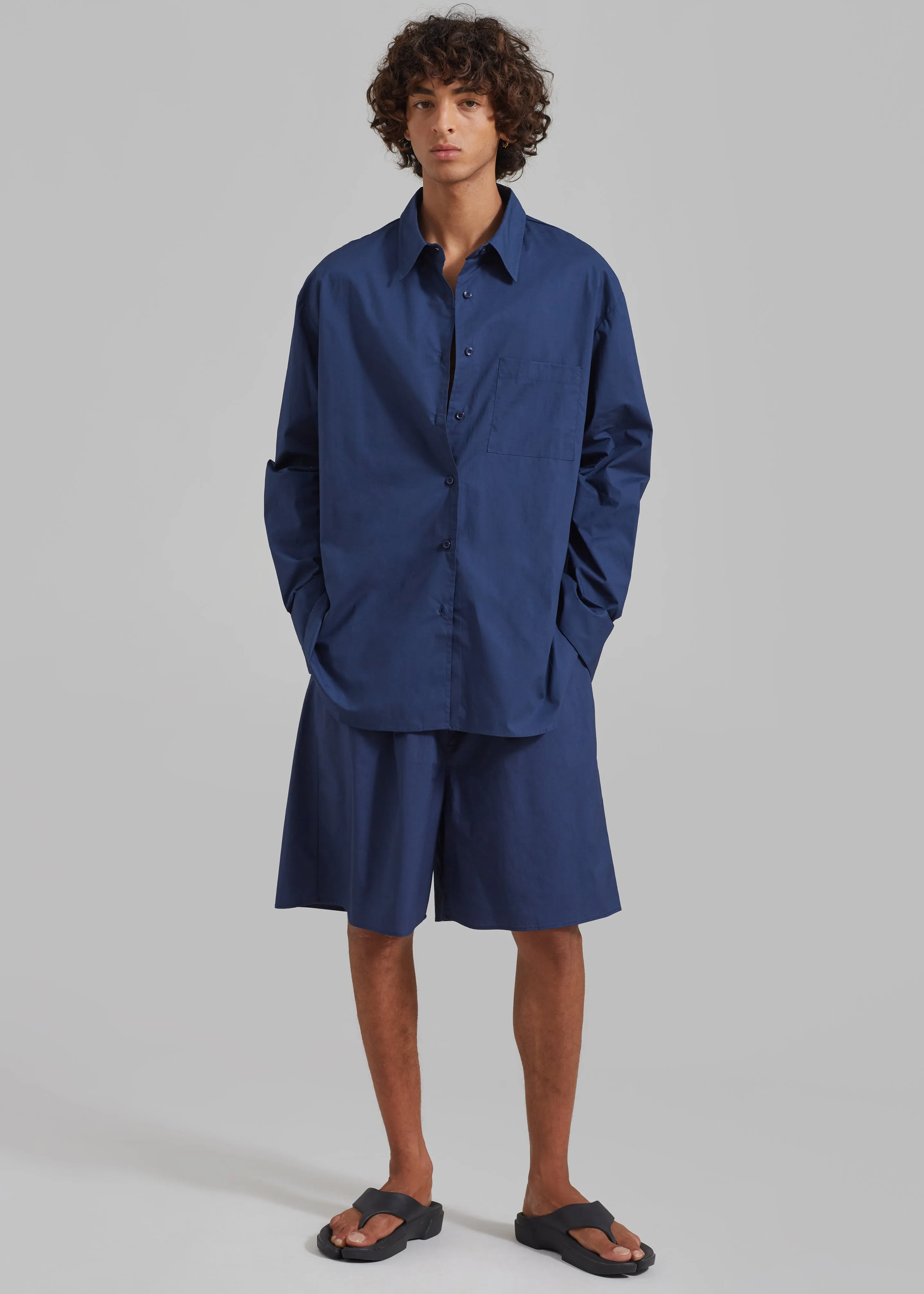 Matthias Oversized Shirt - Navy sold by Frankie Shop product image thumbnail 5