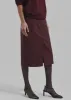 Brooklyn Midi Skirt - Burgundy sold by Frankie Shop