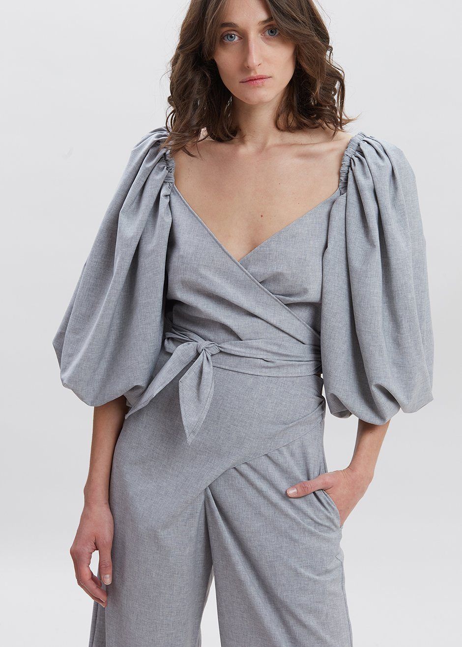 Shaina Mote Jasper Top - Heather Grey sold by Frankie Shop product image thumbnail 4