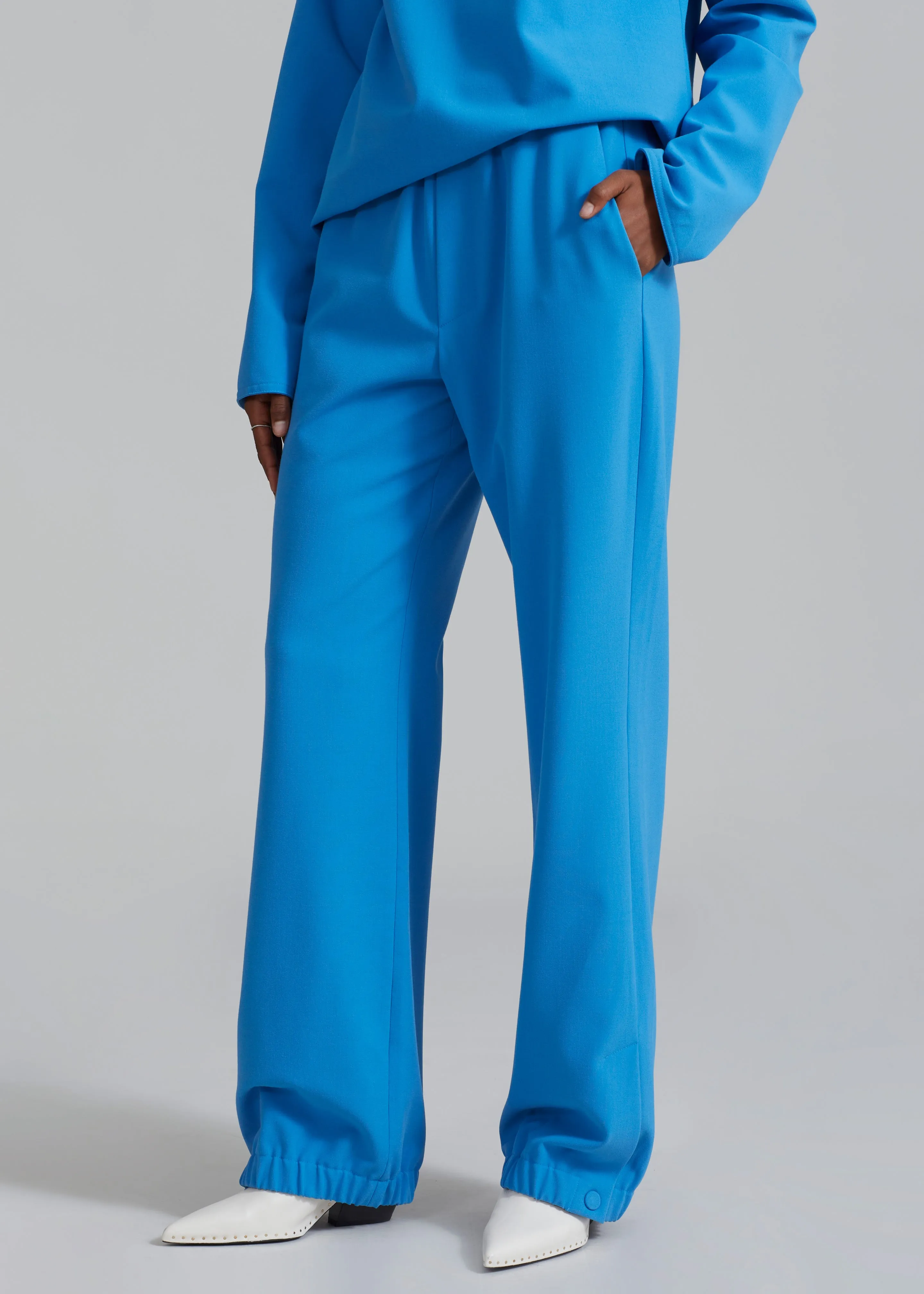Nanushka Nicia Elasticated Trouser - Electric Blue sold by Frankie Shop product image thumbnail 4