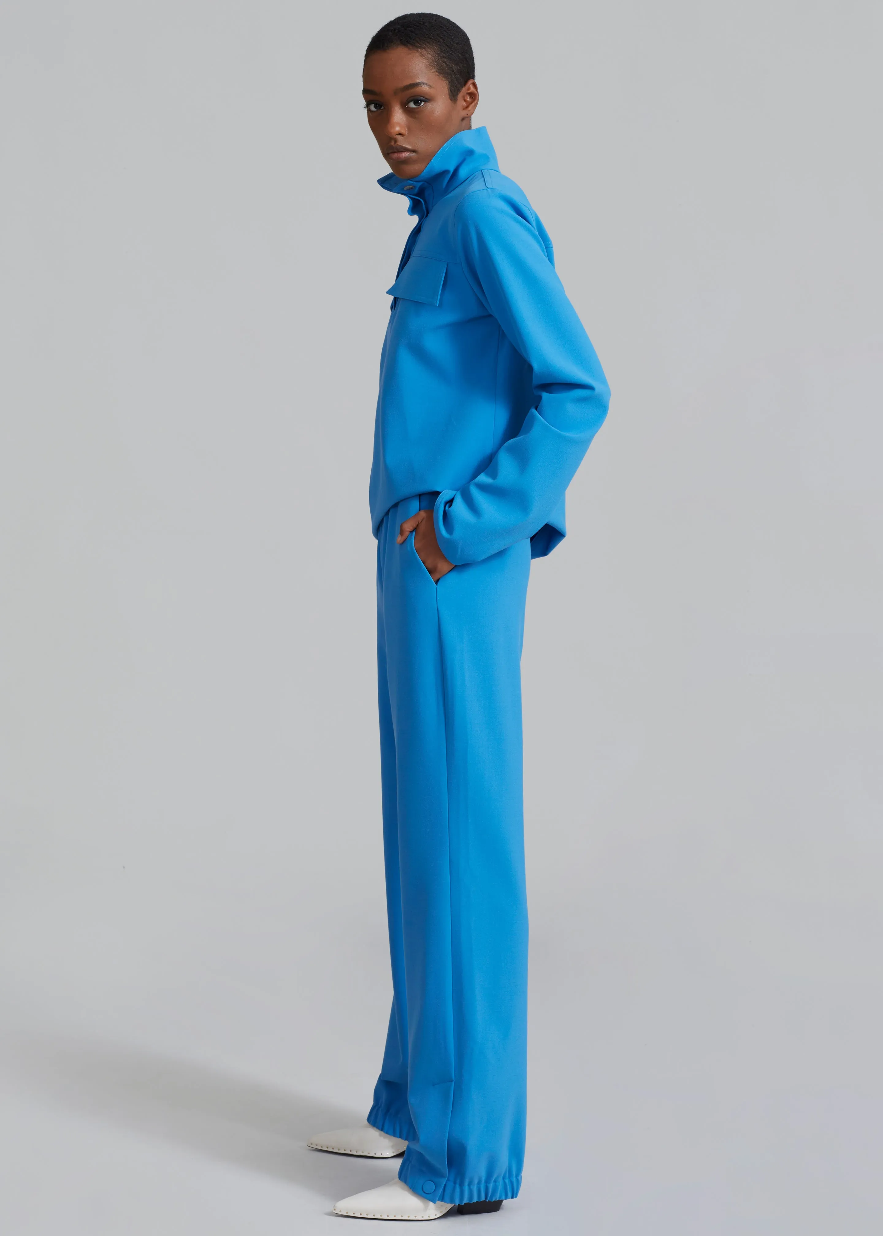 Nanushka Nicia Elasticated Trouser - Electric Blue sold by Frankie Shop product image thumbnail 3