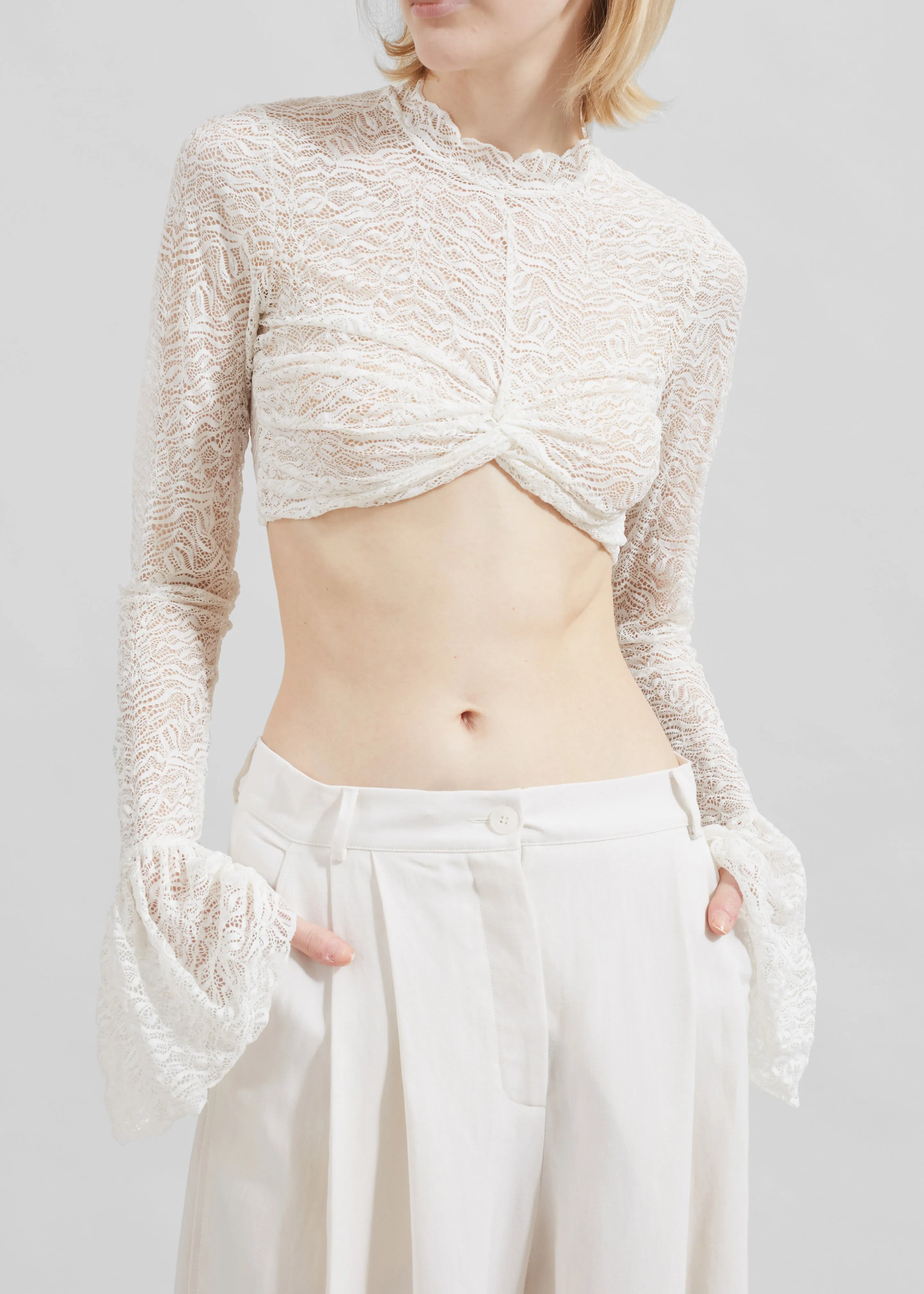 Beaufille Frida Blouse - White sold by Frankie Shop product image thumbnail 5