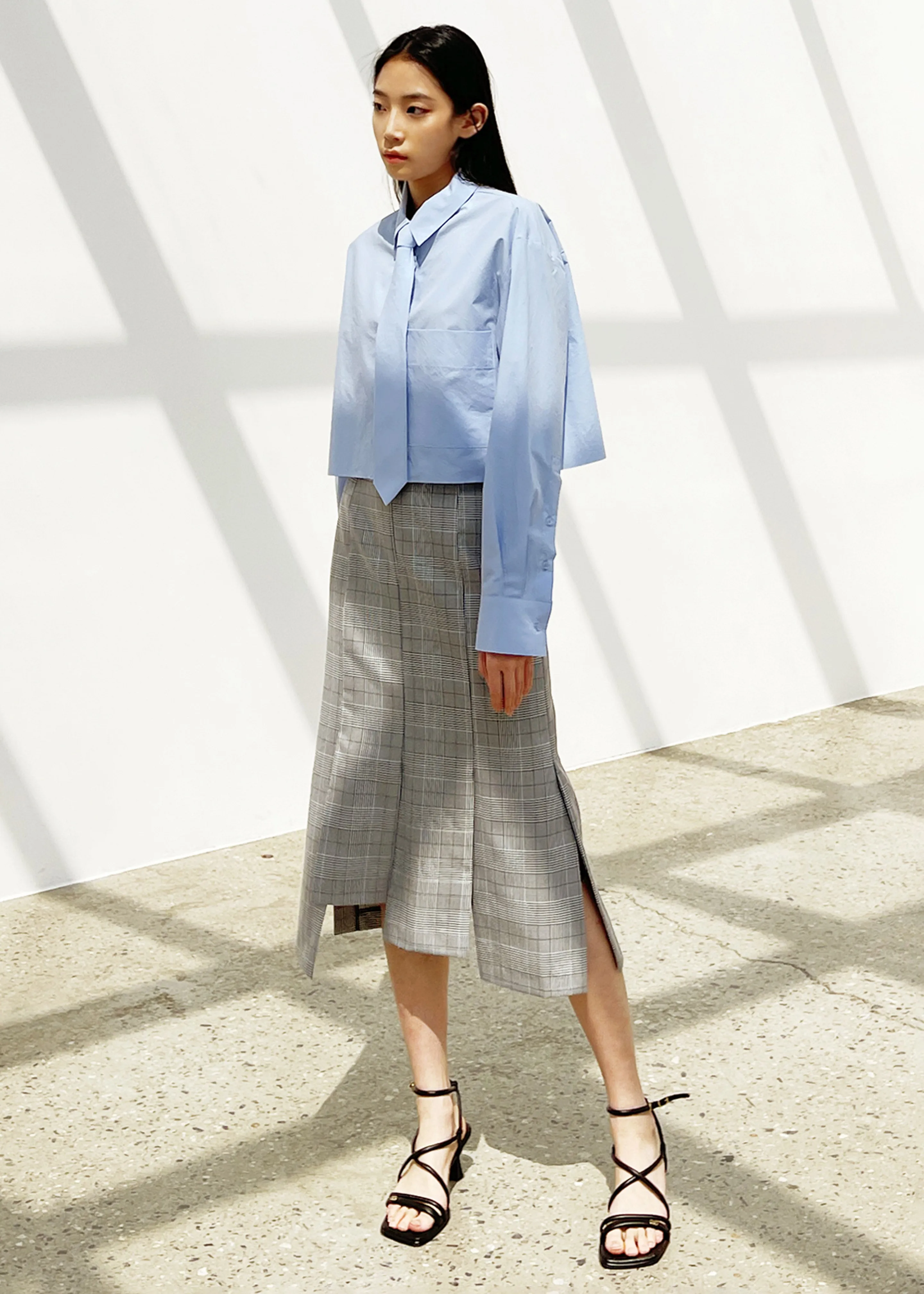 Annie Necktie Shirt - Sky | Parallel