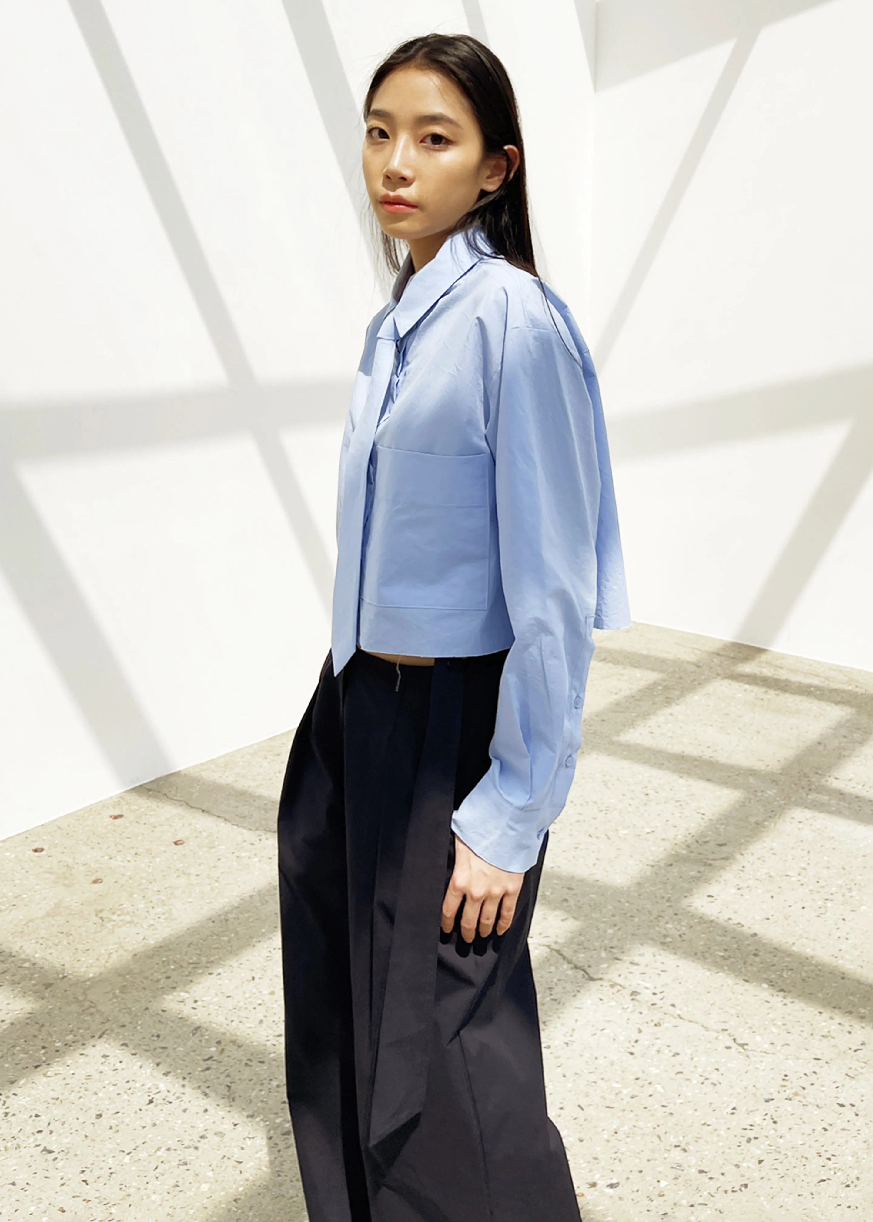 Annie Necktie Shirt - Sky sold by Frankie Shop product image thumbnail 4