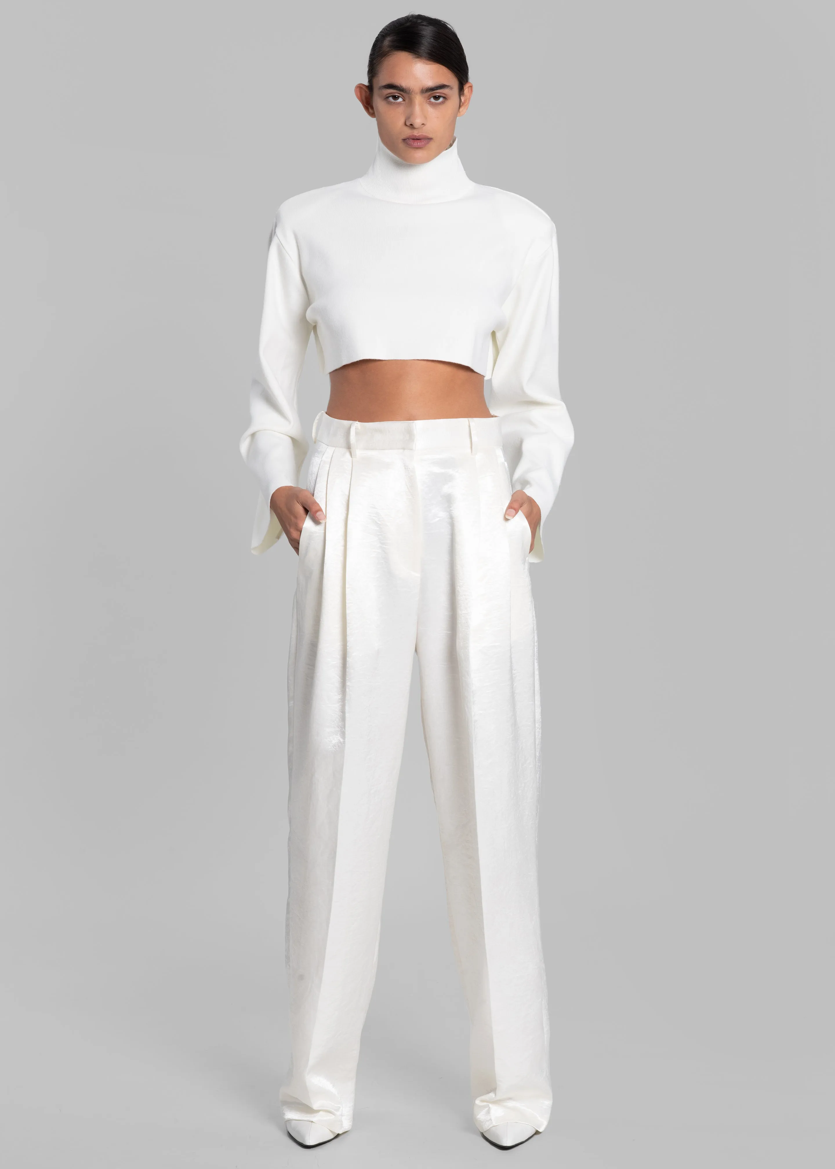 Elvira Pleated Trousers - Ivory sold by Frankie Shop