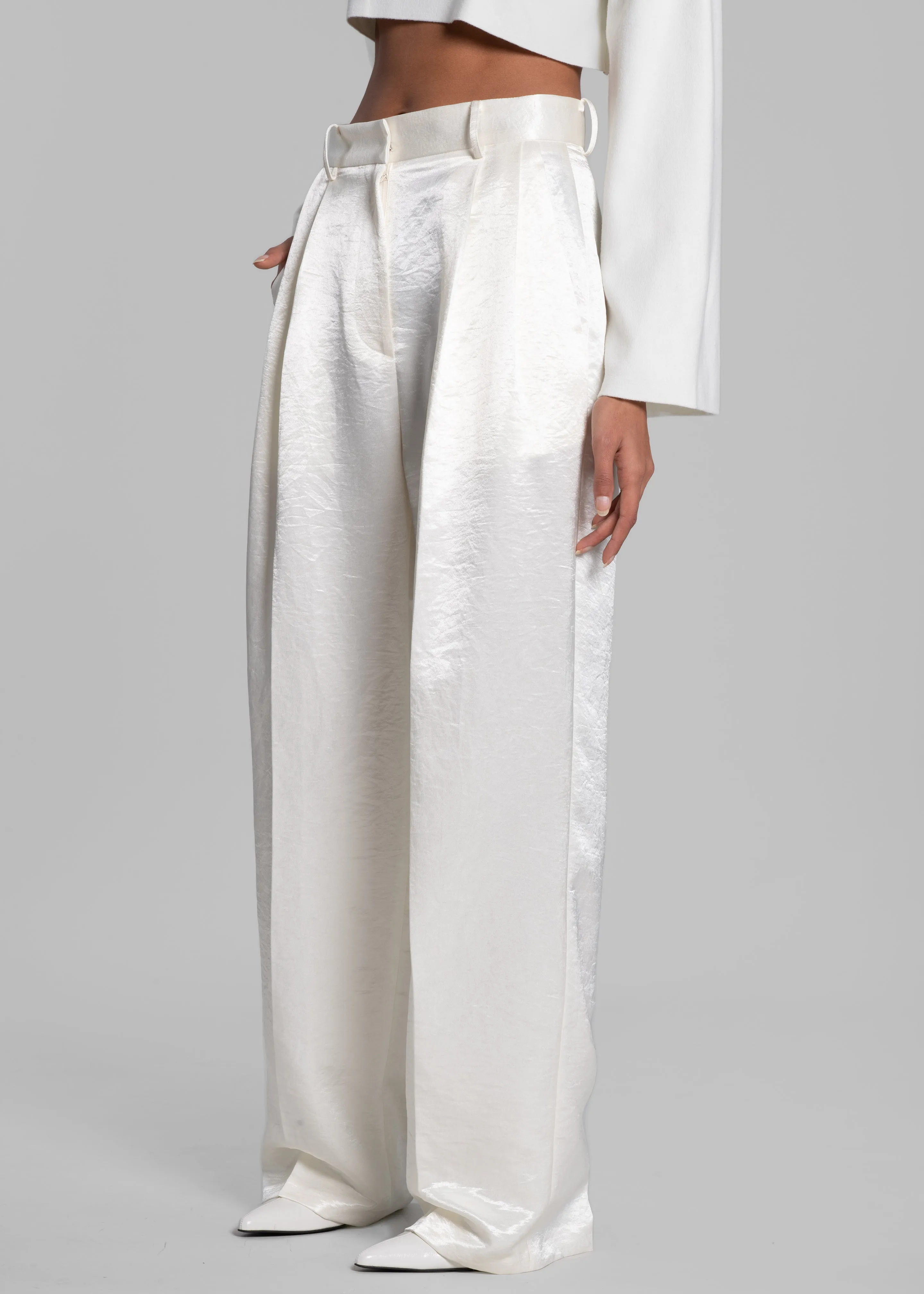 Elvira Pleated Trousers - Ivory sold by Frankie Shop product image thumbnail 2