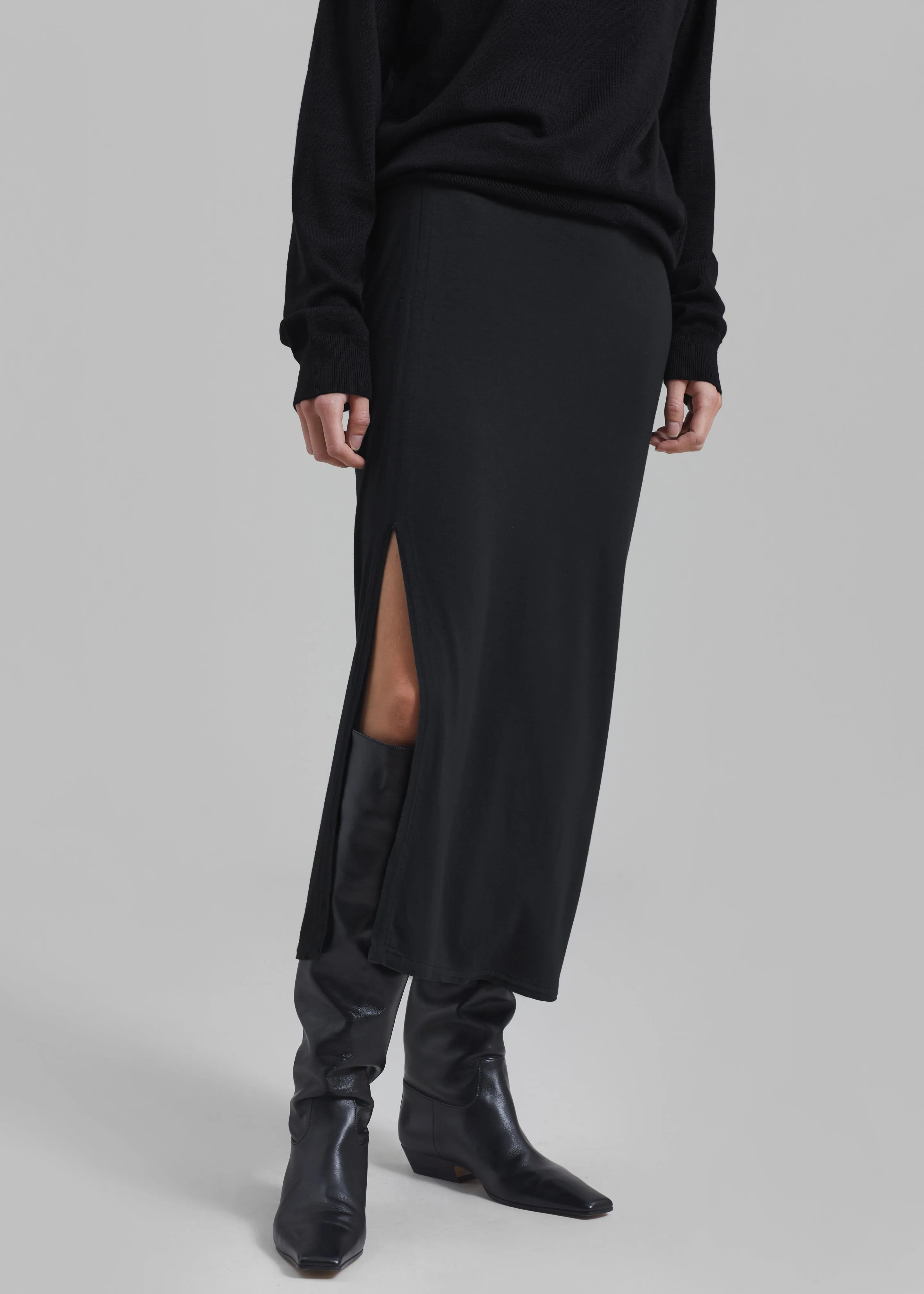 Abigail Side Slit Maxi Skirt - Black sold by Frankie Shop product image thumbnail 5
