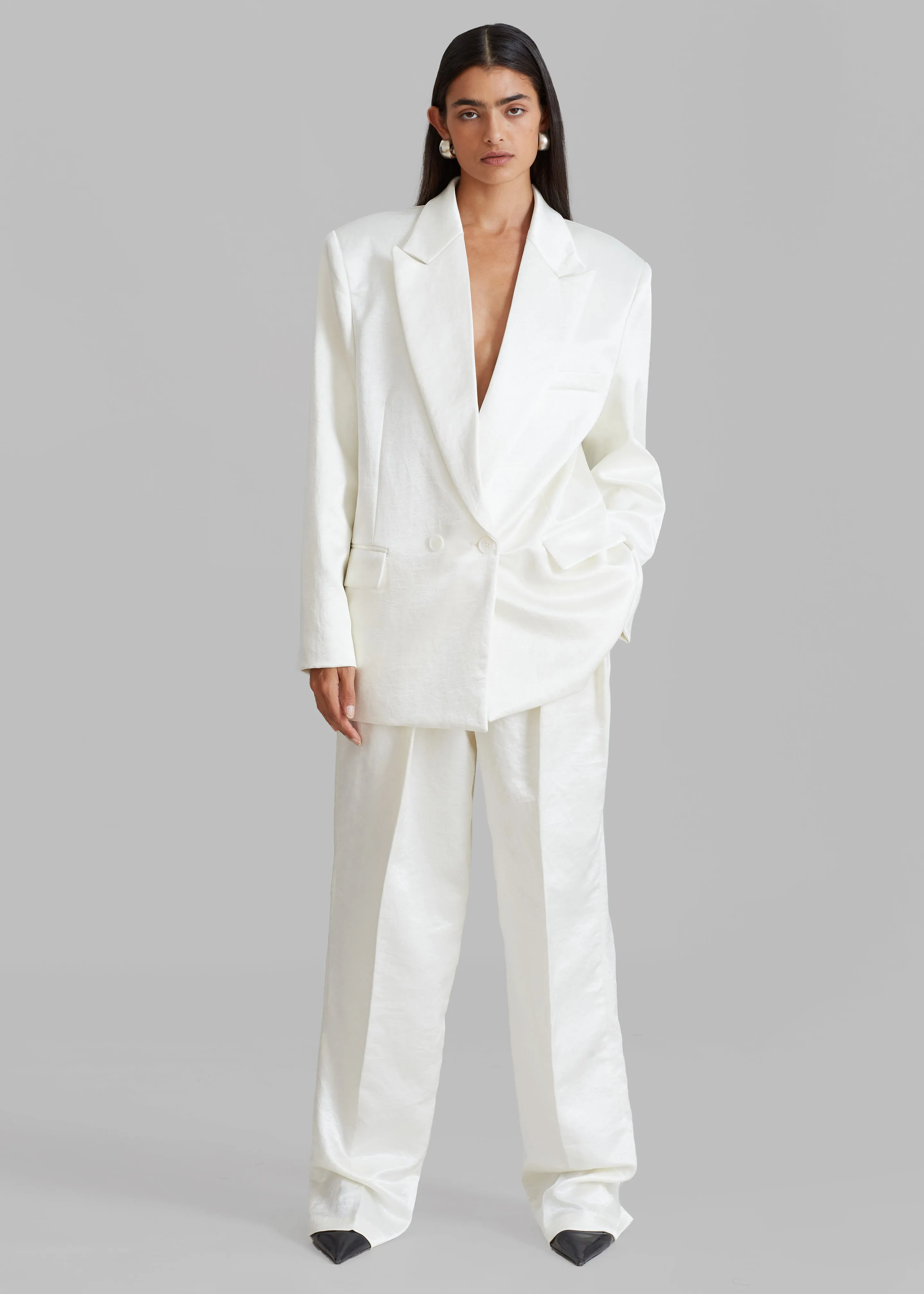 Elvira Pleated Trousers - Ivory sold by Frankie Shop product image thumbnail 4