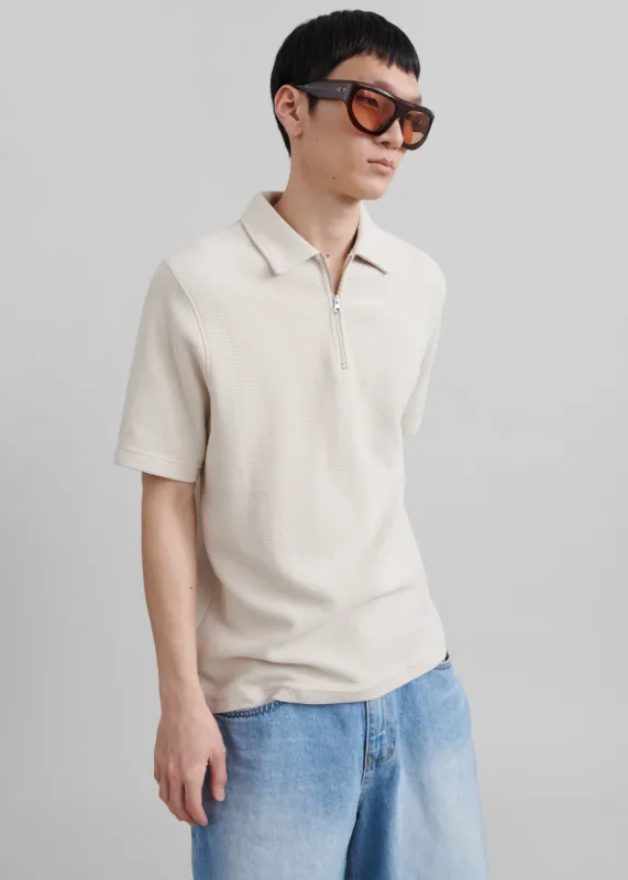 Samsøe Samsøe Saolli Hz Polo - Oatmeal sold by Frankie Shop