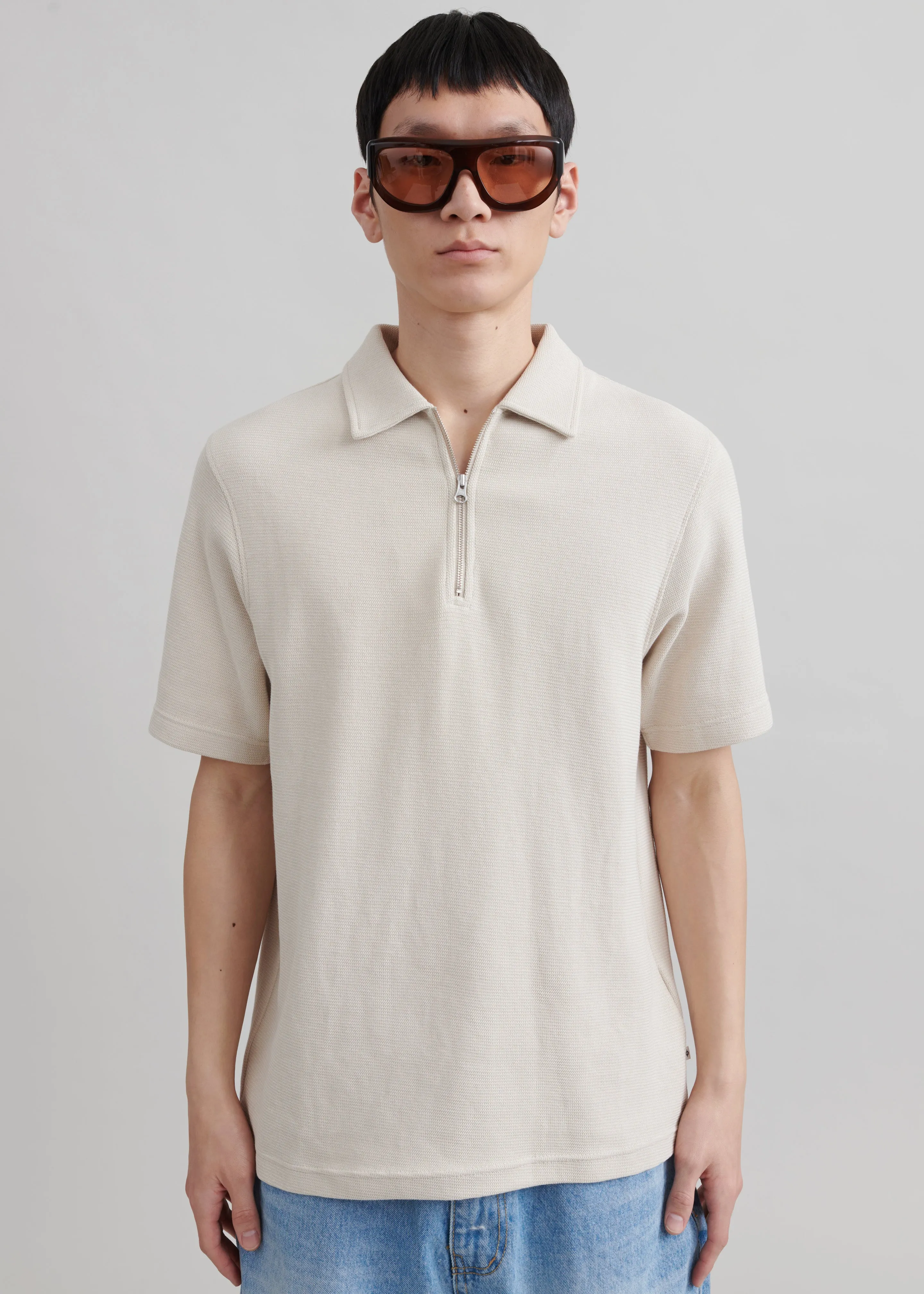 Samsøe Samsøe Saolli Hz Polo - Oatmeal sold by Frankie Shop product image thumbnail 5