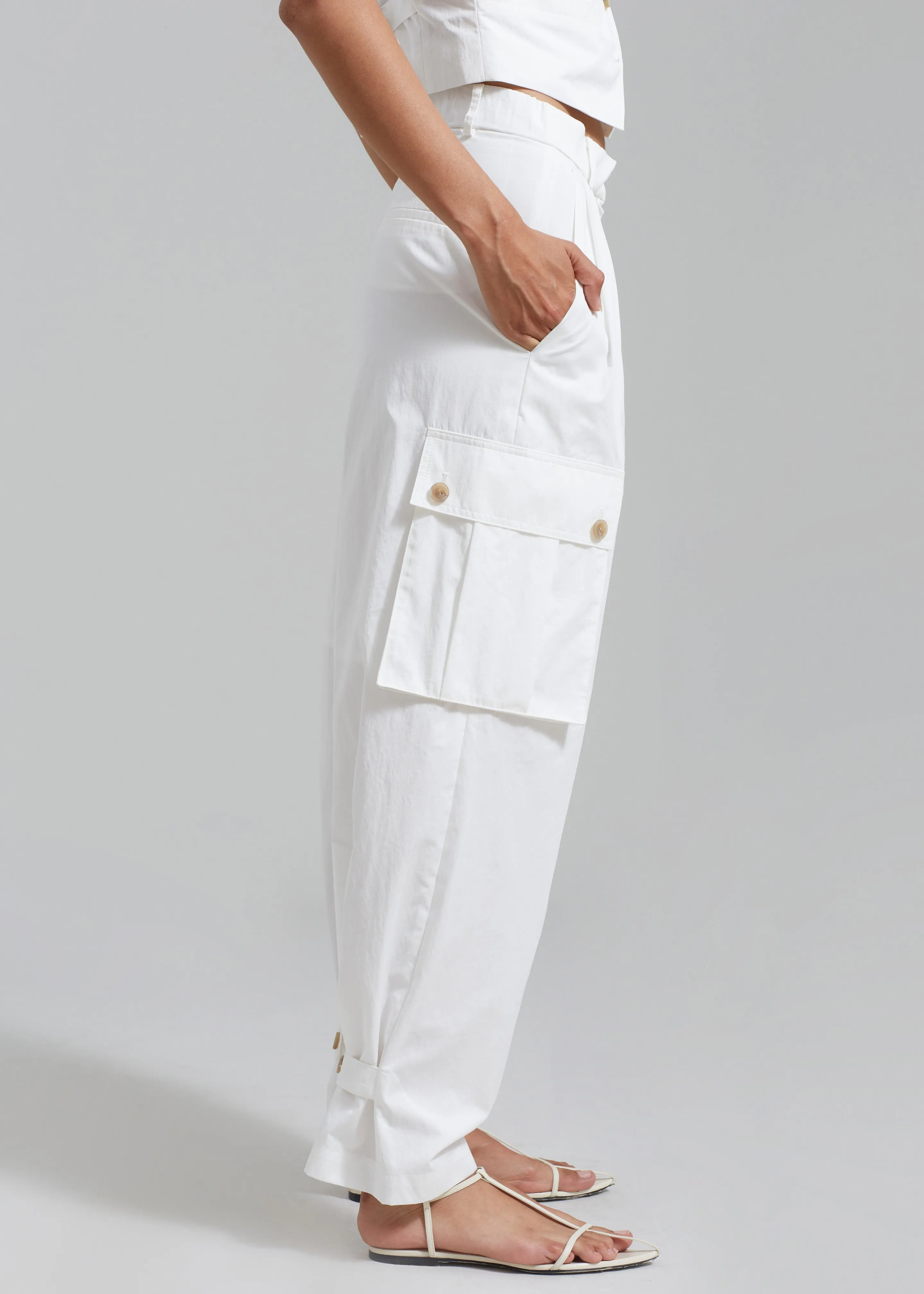 Emily Cargo Pants - White sold by Frankie Shop product image thumbnail 5