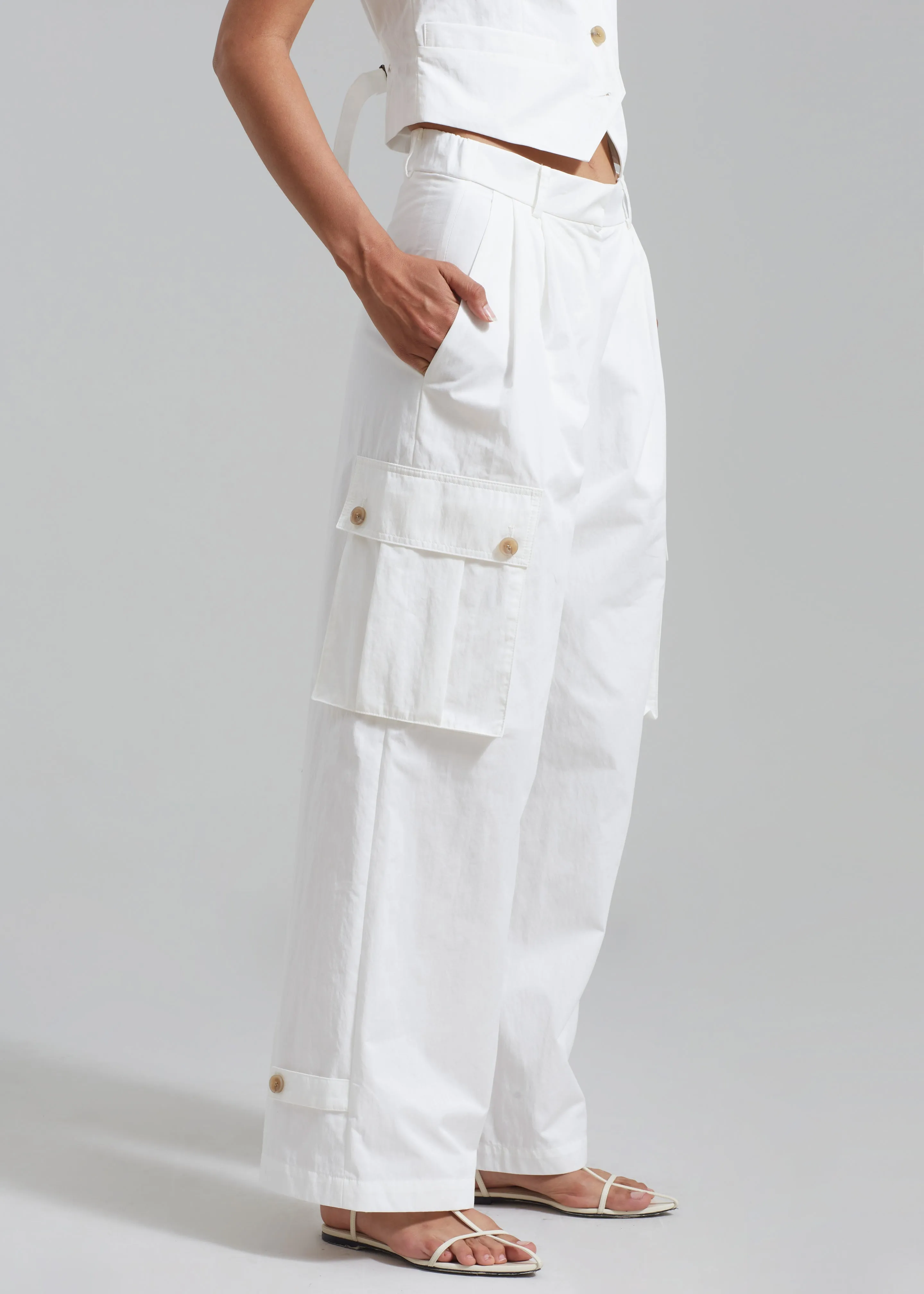 Emily Cargo Pants - White sold by Frankie Shop product image thumbnail 4