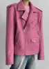 Chicago Oversized Biker Jacket - Pink sold by Frankie Shop