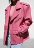 Chicago Oversized Biker Jacket - Pink sold by Frankie Shop