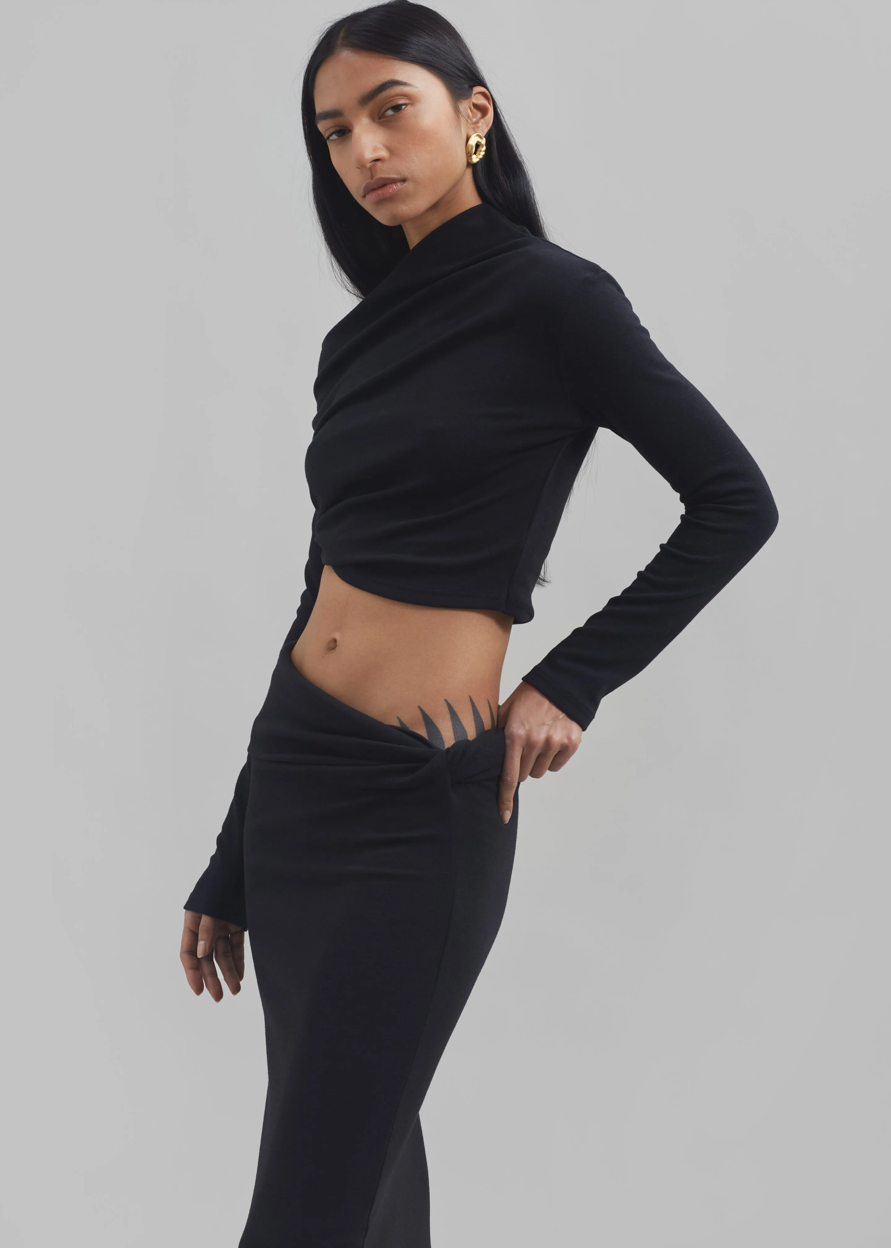 Margot Asymmetric Skirt - Black sold by Frankie Shop product image thumbnail 5
