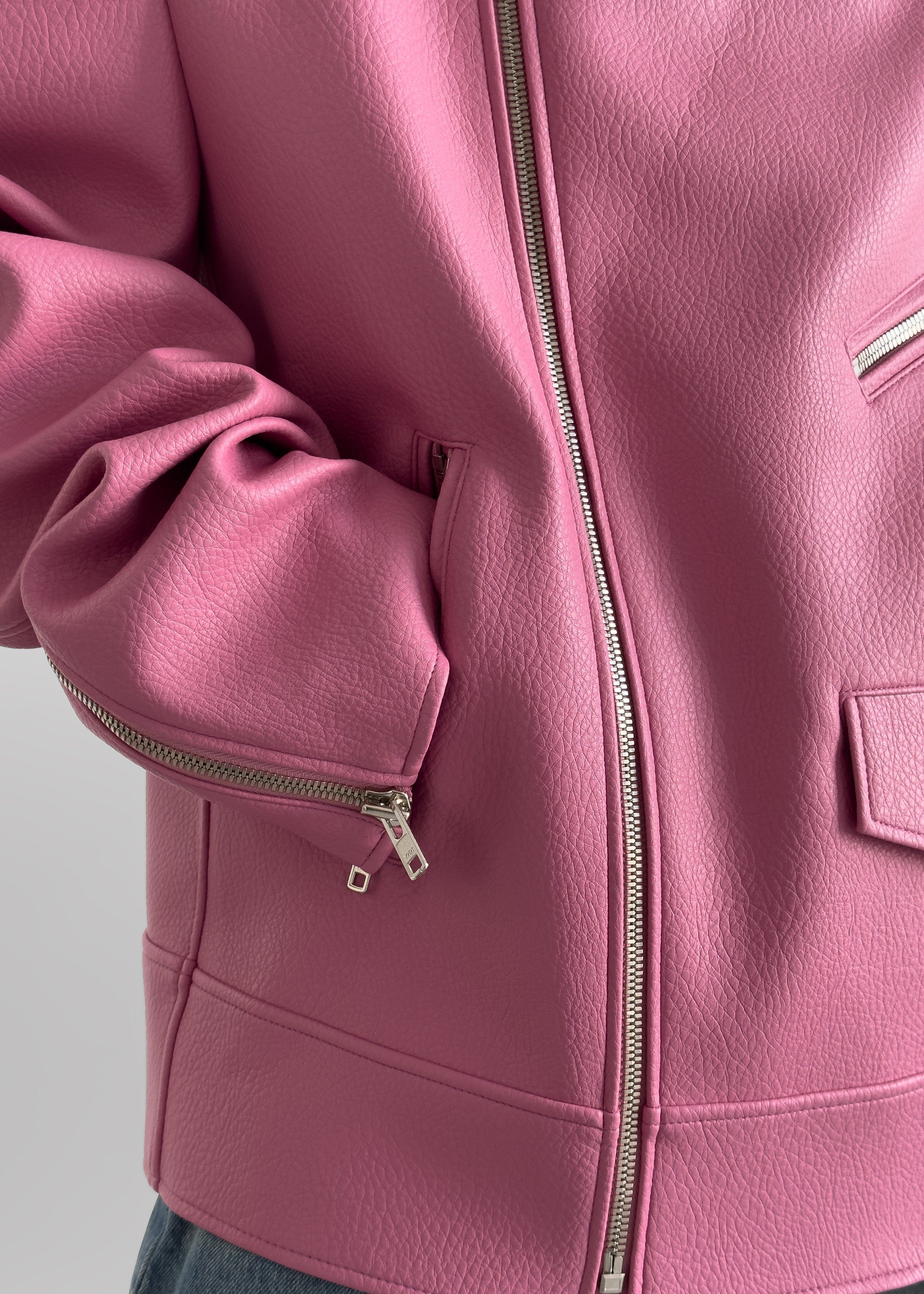 Chicago Oversized Perfecto Jacket - Pink sold by Frankie Shop product image thumbnail 8