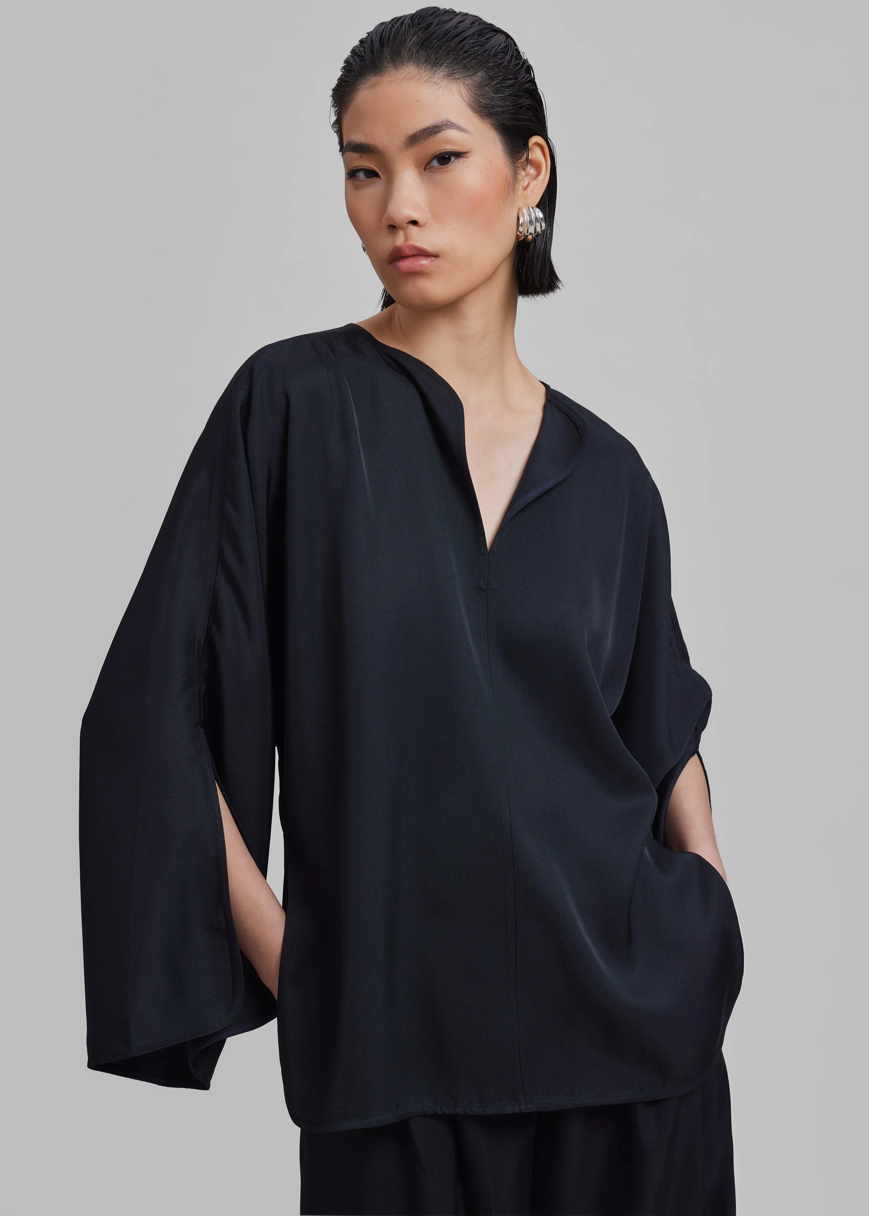 By Malene Birger Calias Blouse - Black sold by Frankie Shop product image thumbnail 3