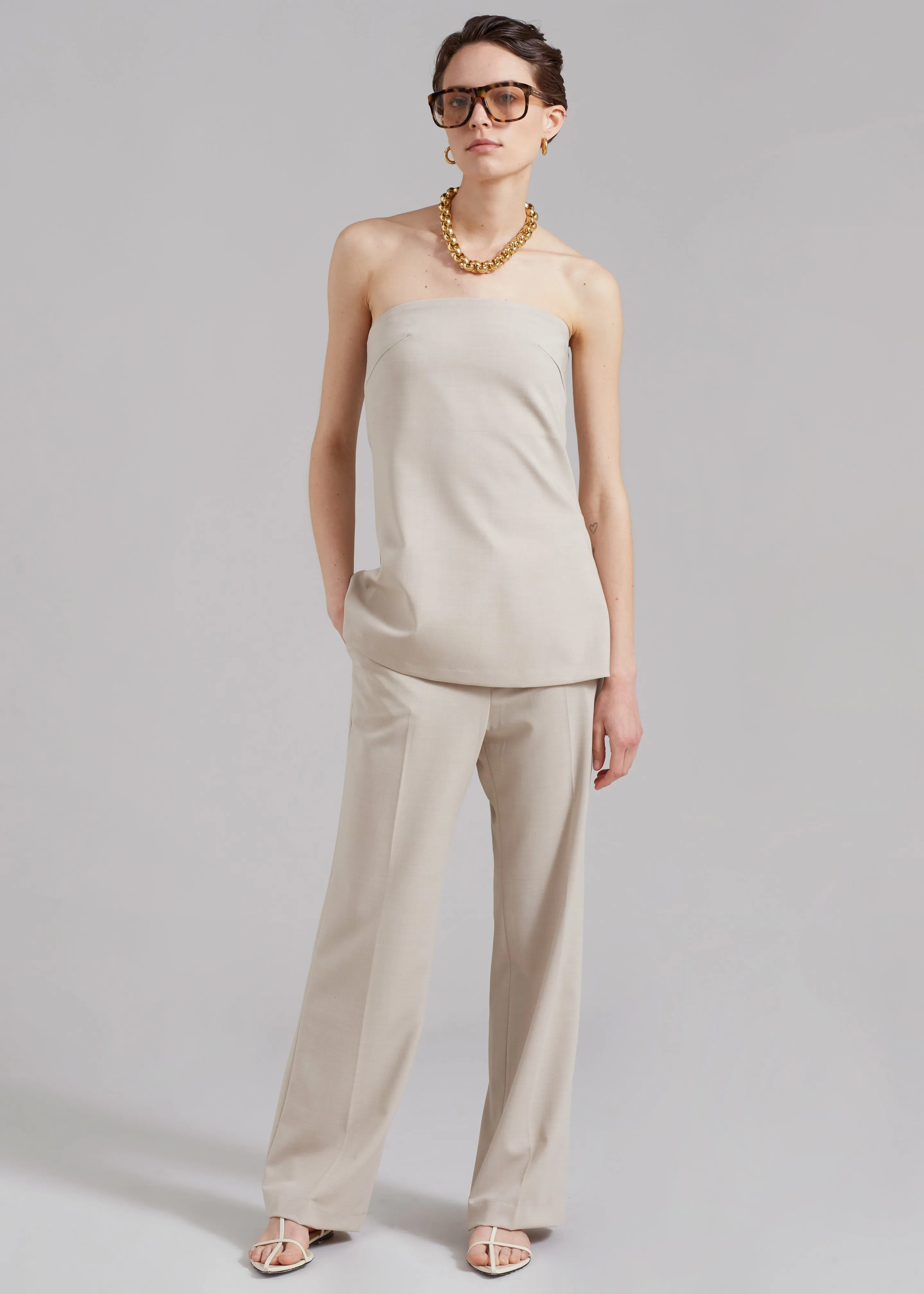 Kit Strapless Top - Beige sold by Frankie Shop product image thumbnail 2