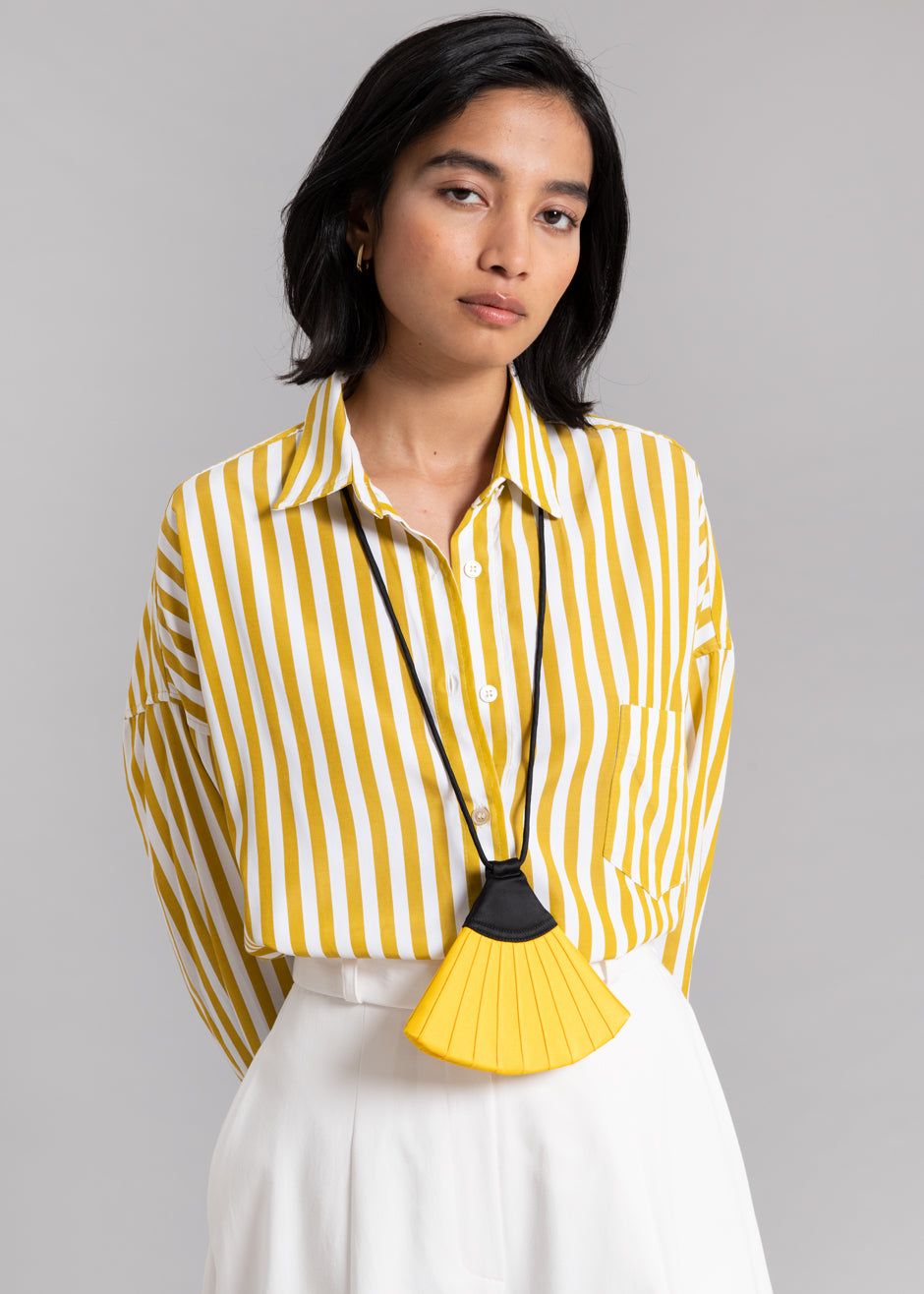 Lui Stripe Shirt - Gold Yellow sold by Frankie Shop product image thumbnail 9