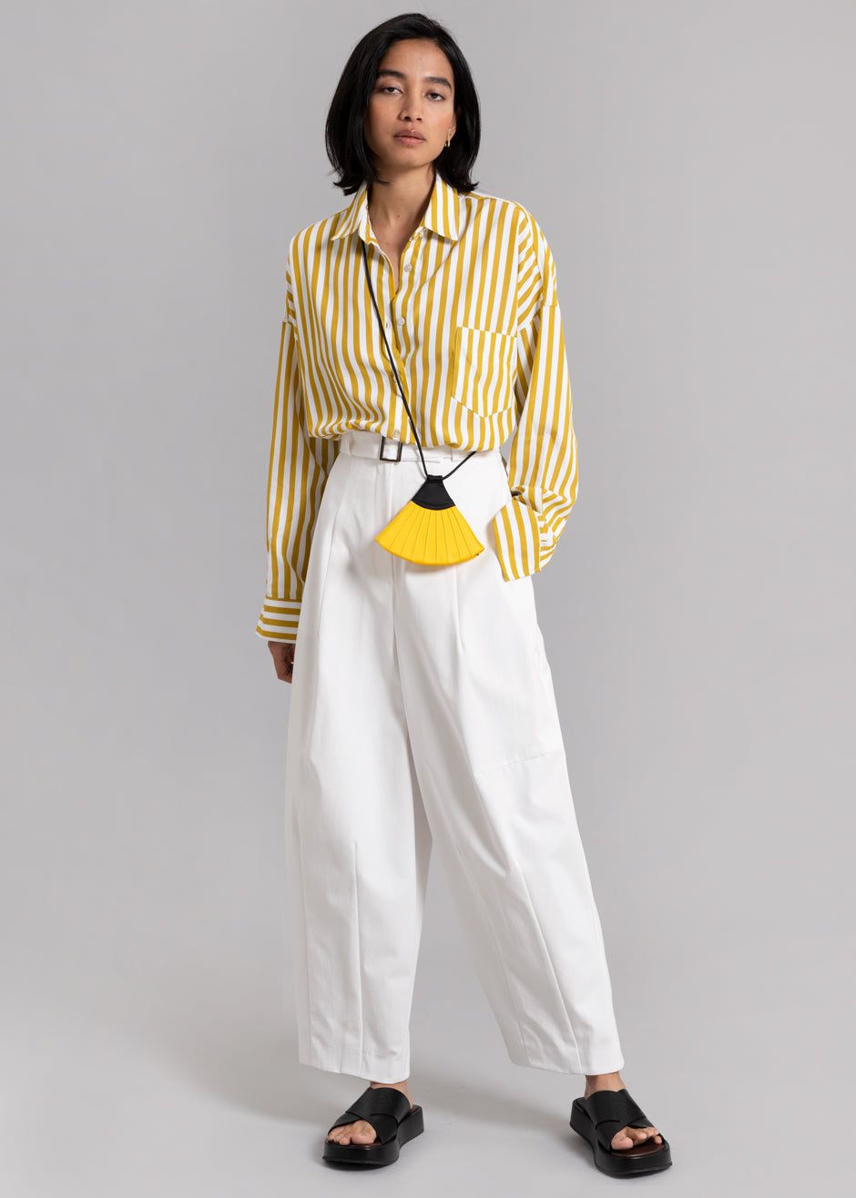 Lui Stripe Shirt - Gold Yellow sold by Frankie Shop product image thumbnail 6