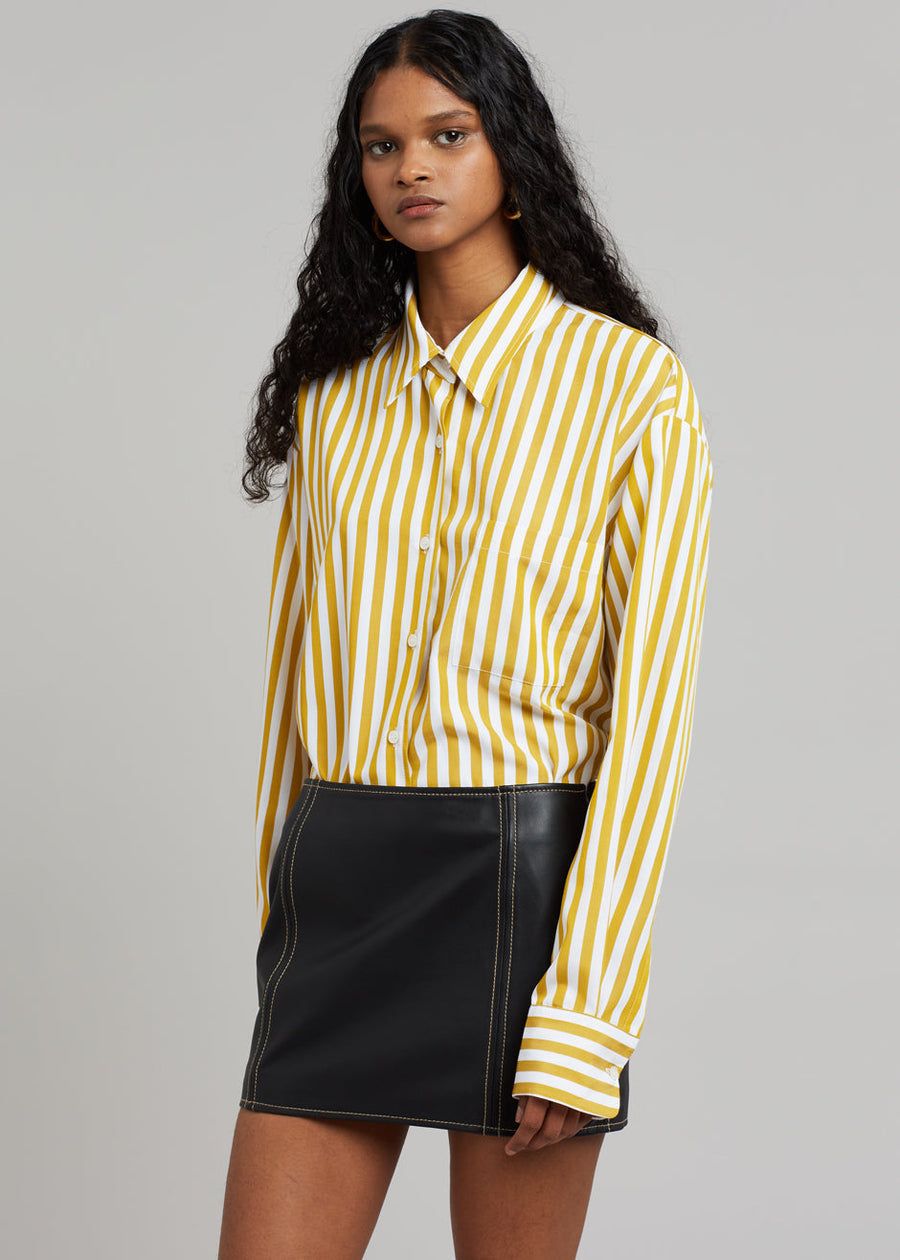 Lui Stripe Shirt - Gold Yellow sold by Frankie Shop product image thumbnail 8