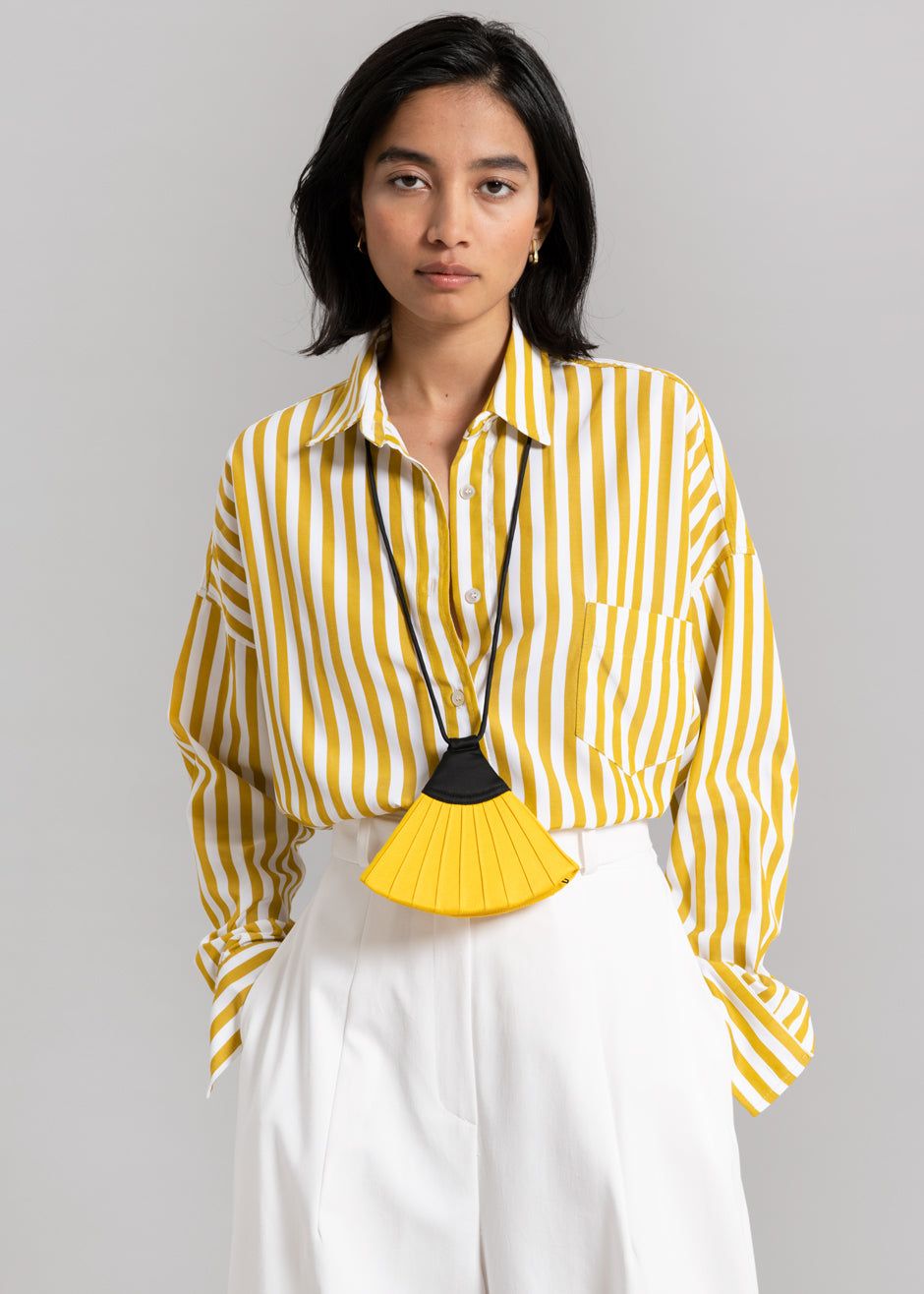 Lui Stripe Shirt - Gold Yellow sold by Frankie Shop product image thumbnail 3