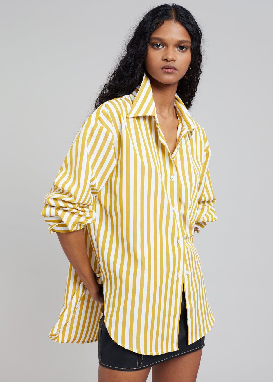 Lui Stripe Shirt - Gold Yellow sold by Frankie Shop product image thumbnail 7