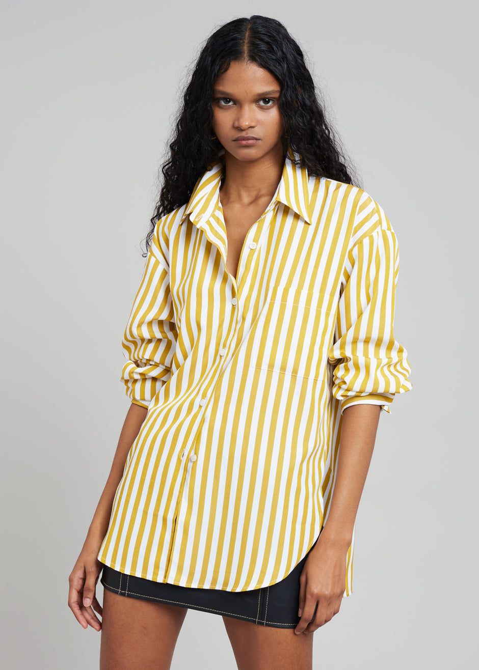 Lui Stripe Shirt - Gold Yellow sold by Frankie Shop product image thumbnail 4