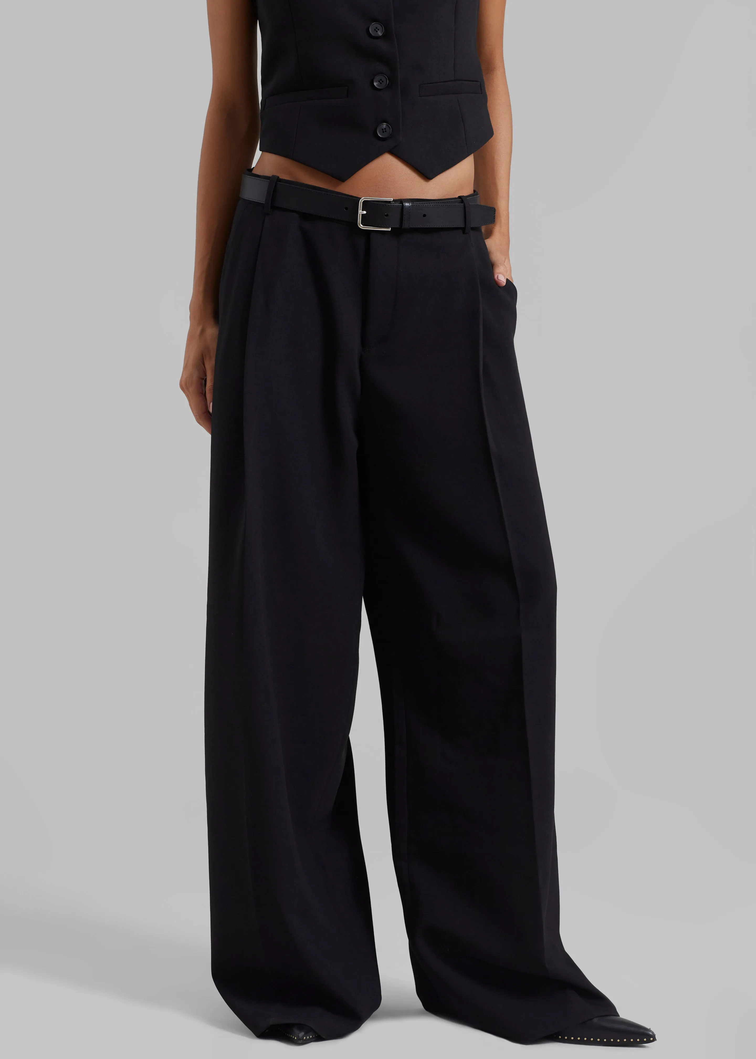 Lillian Wide Trousers - Black sold by Frankie Shop product image thumbnail 3