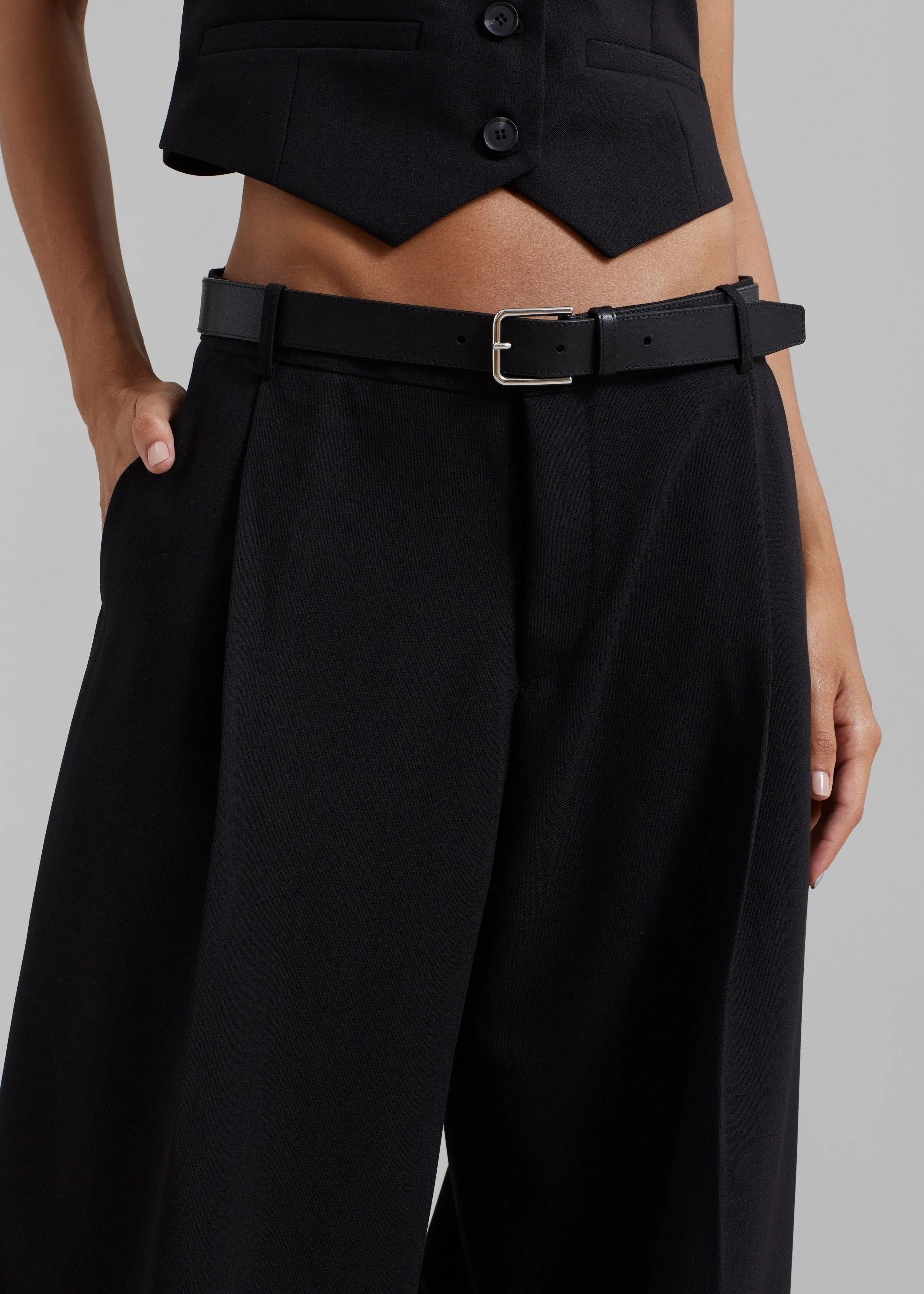 Lillian Wide Trousers - Black sold by Frankie Shop product image thumbnail 4