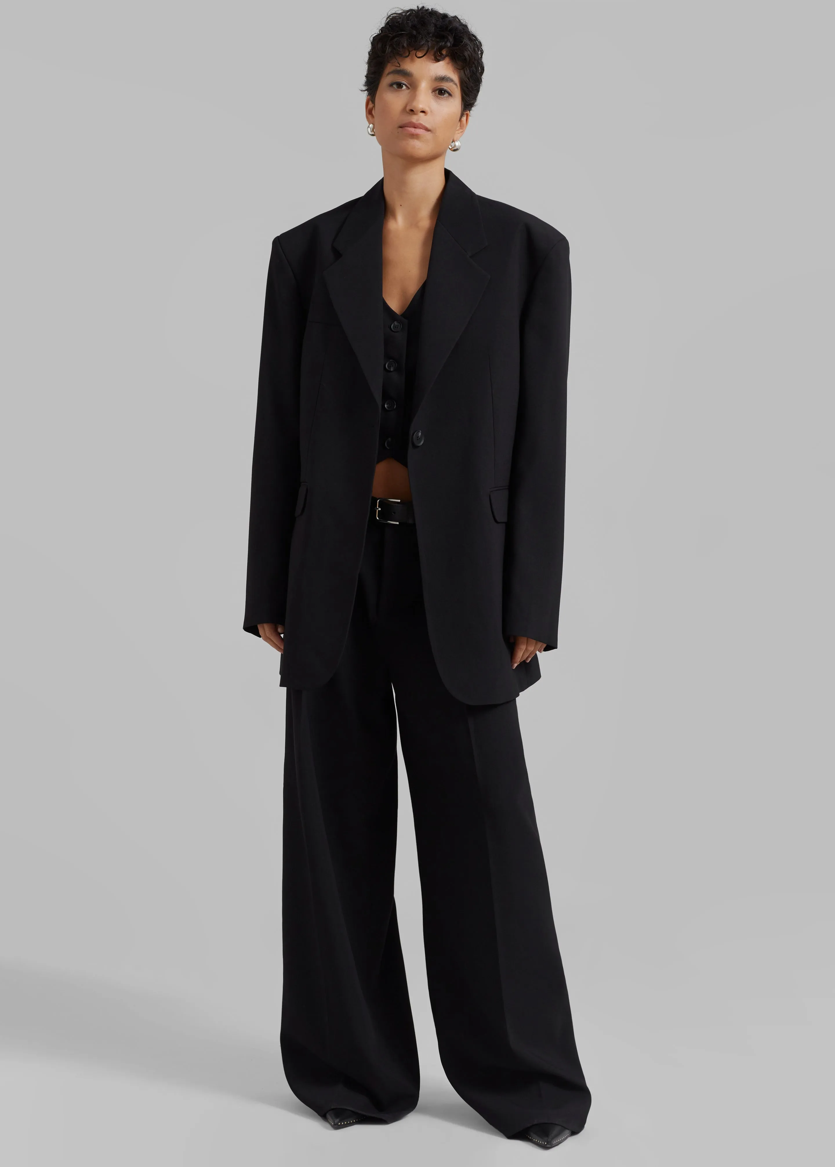 Lillian Wide Trousers - Black sold by Frankie Shop product image thumbnail 5