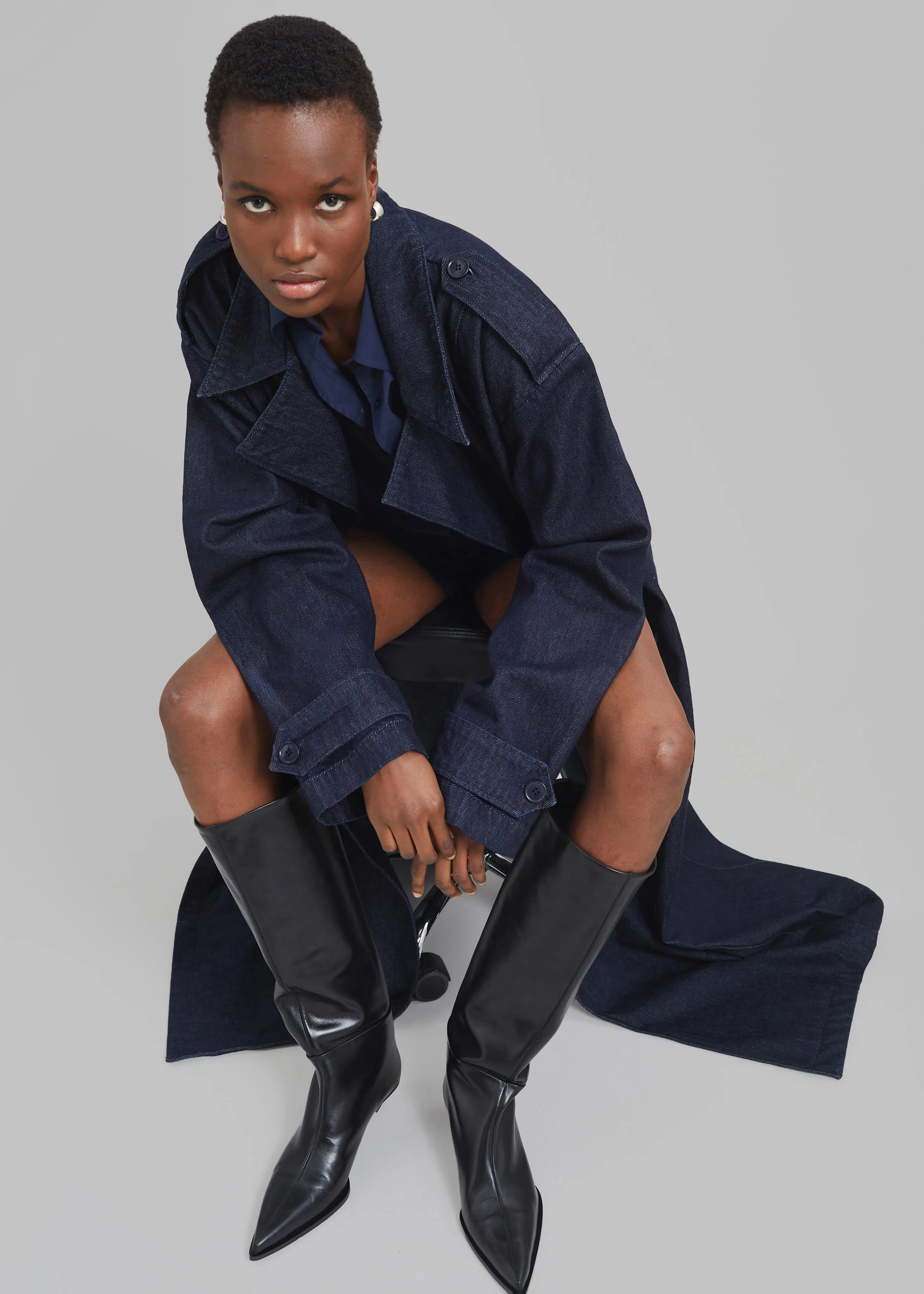 Nikola Denim Trench Coat - Raw Wash sold by Frankie Shop product image thumbnail 5