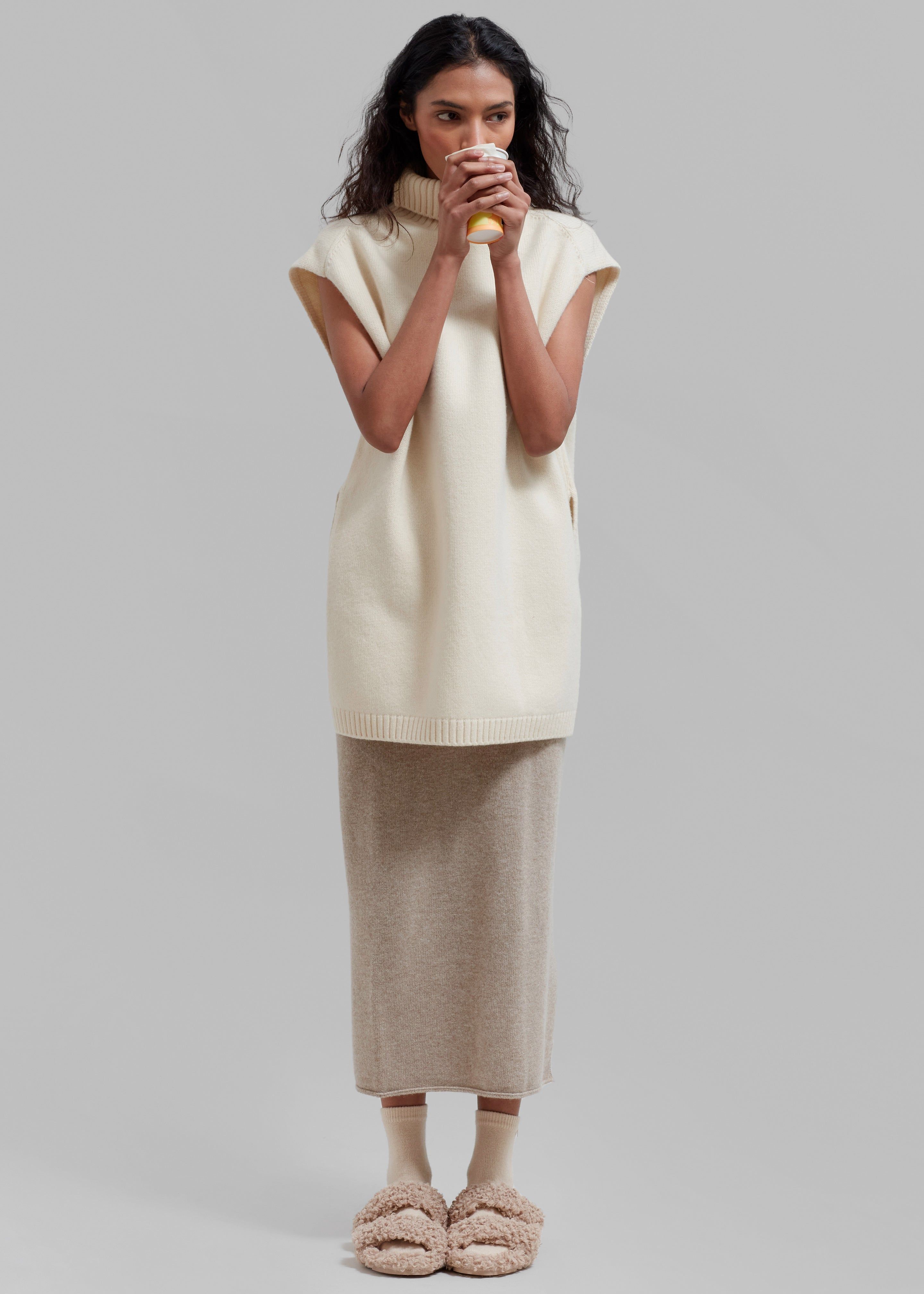 Vira Sleeveless Knit Turtleneck - Cream sold by Frankie Shop product image thumbnail 3