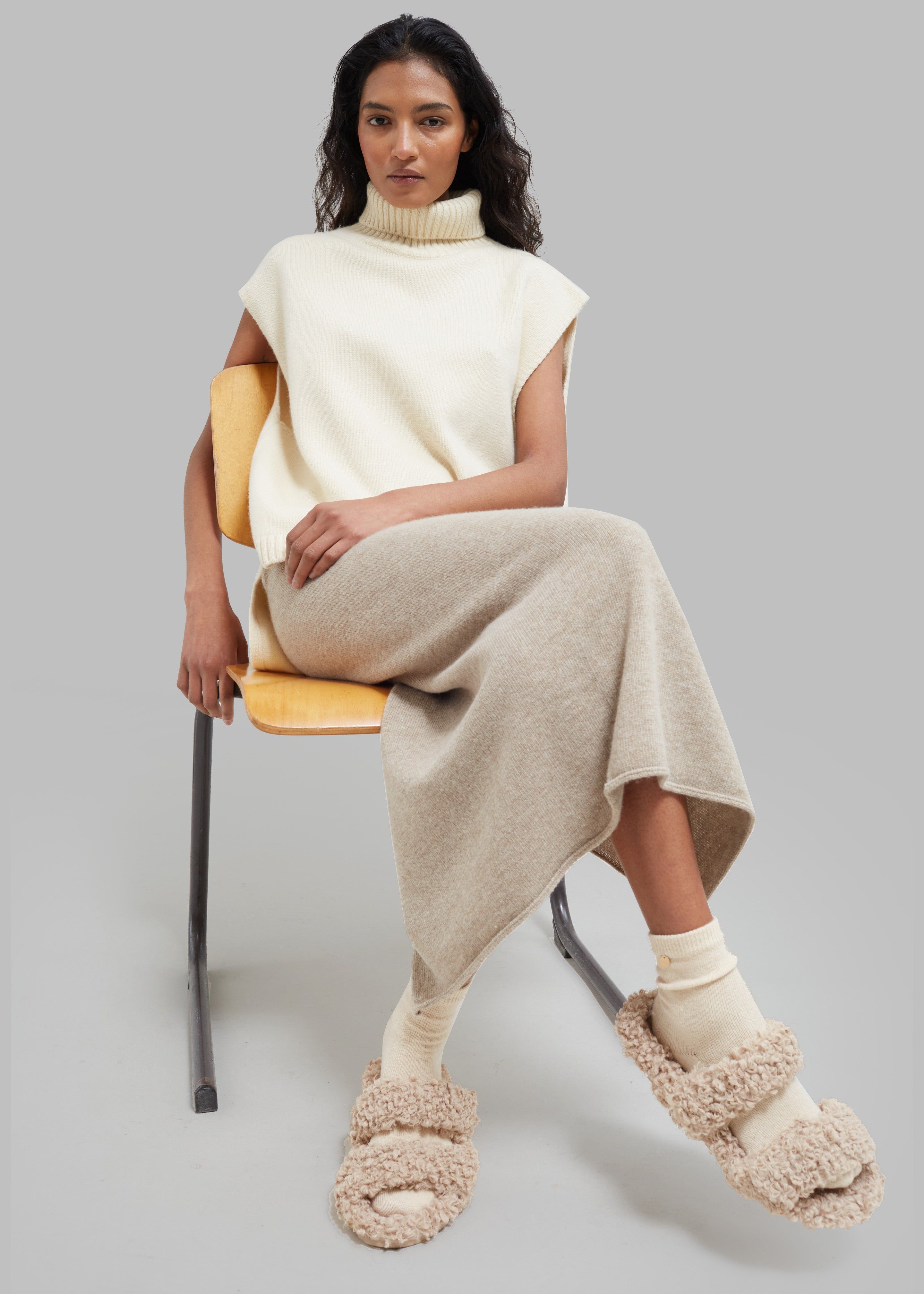 Vira Sleeveless Knit Turtleneck - Cream sold by Frankie Shop product image thumbnail 4