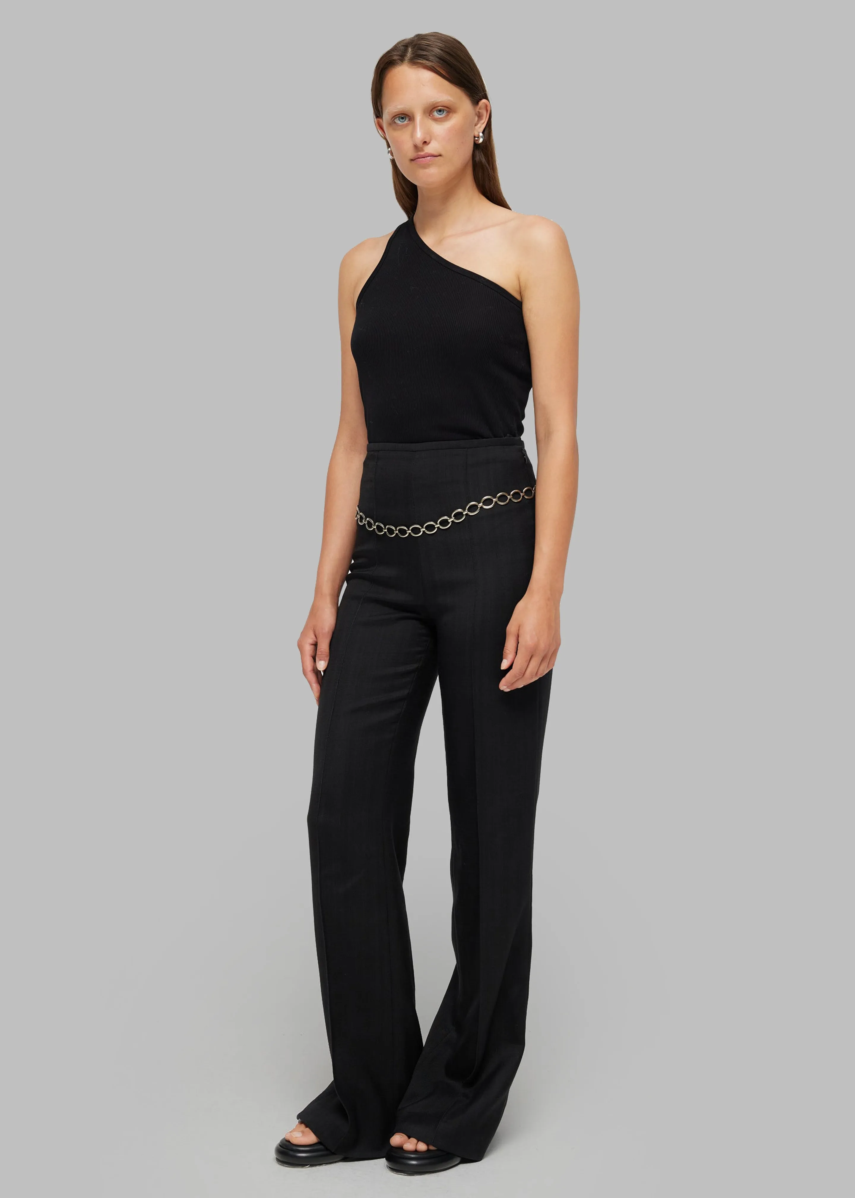 Róhe Asymmetric Rib Top - Noir sold by Frankie Shop product image thumbnail 3