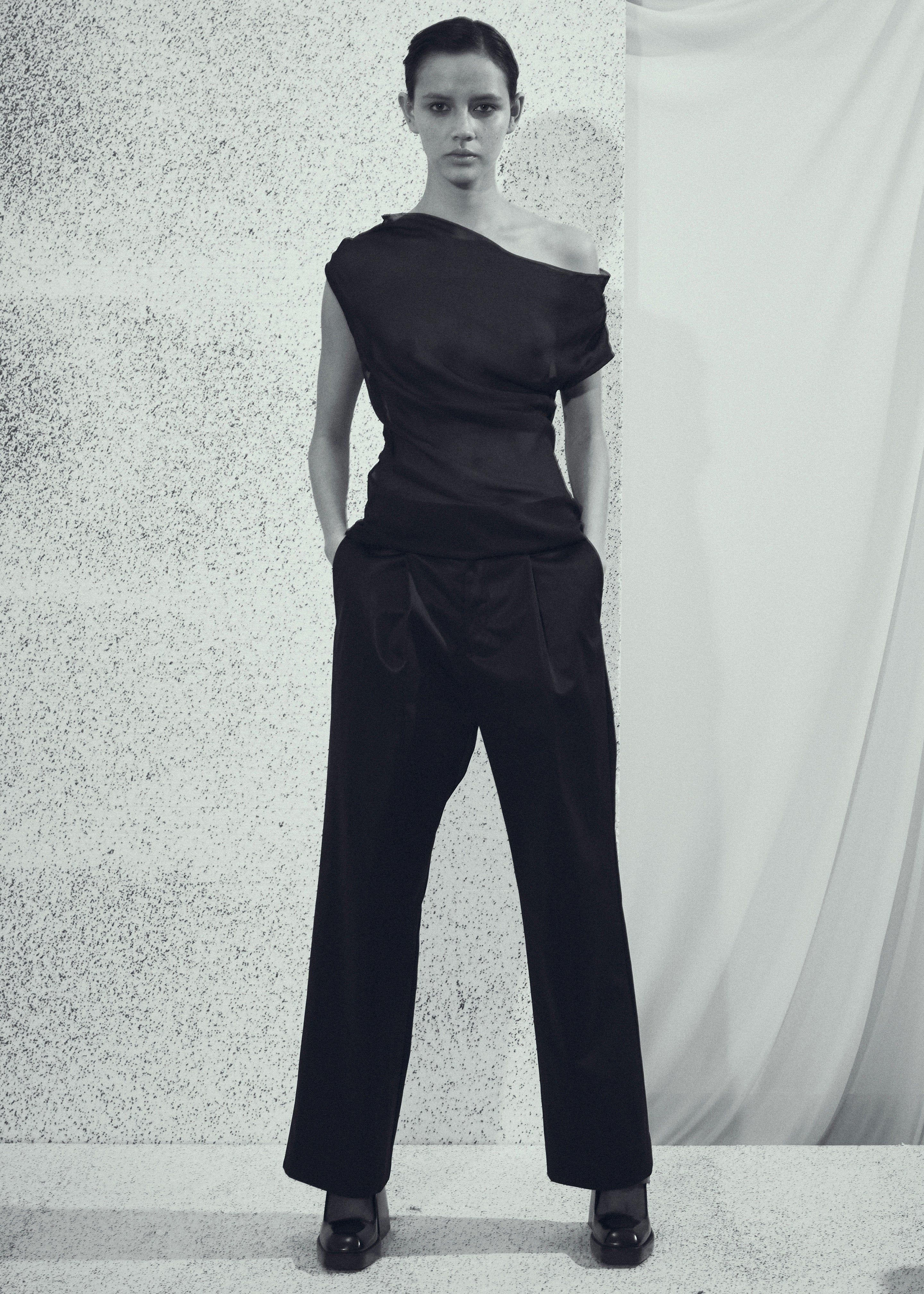 Beare Park Silk Georgette Off The Shoulder Top - Black sold by Frankie Shop product image thumbnail 2