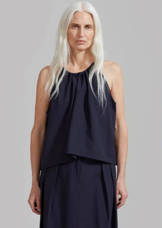 Leah Sleeveless Top - Navy sold by Frankie Shop