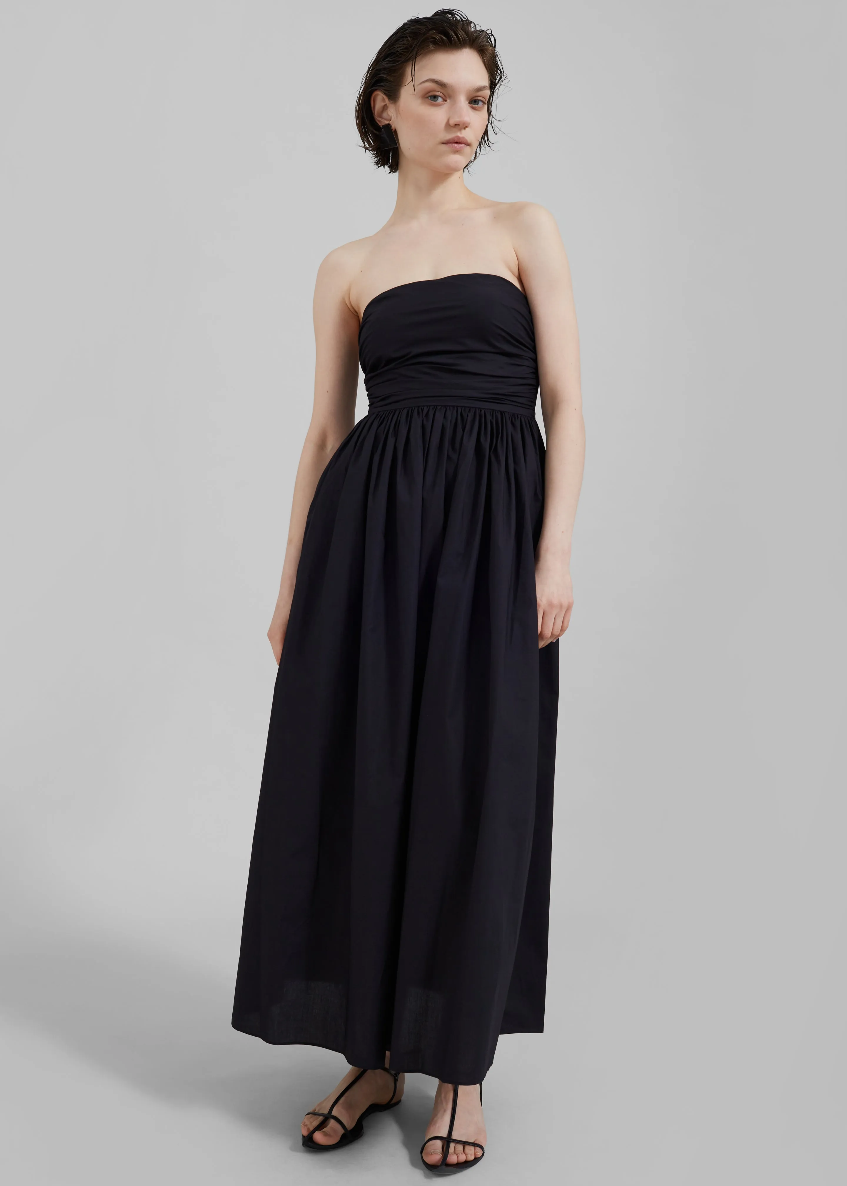 Matteau Strapless Lace Up Dress - Black sold by Frankie Shop product image thumbnail 3