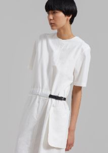Claire Belted Maxi Dress - White sold by Frankie Shop