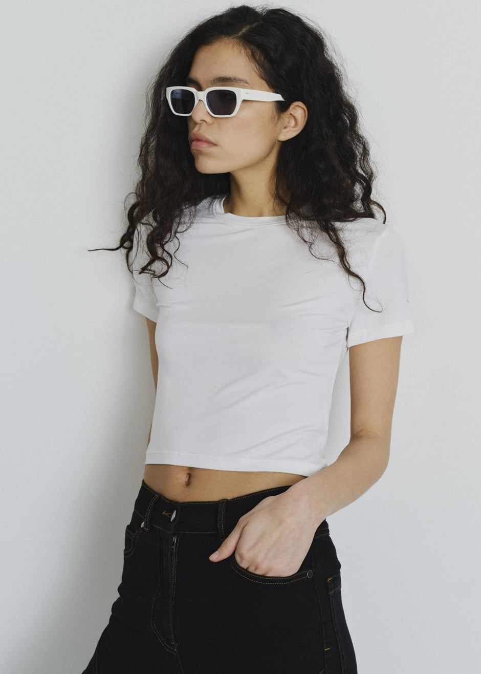 Vanessa Hong x Birgitte Herskind Hazzel Baby Tee - White CBD sold by Frankie Shop