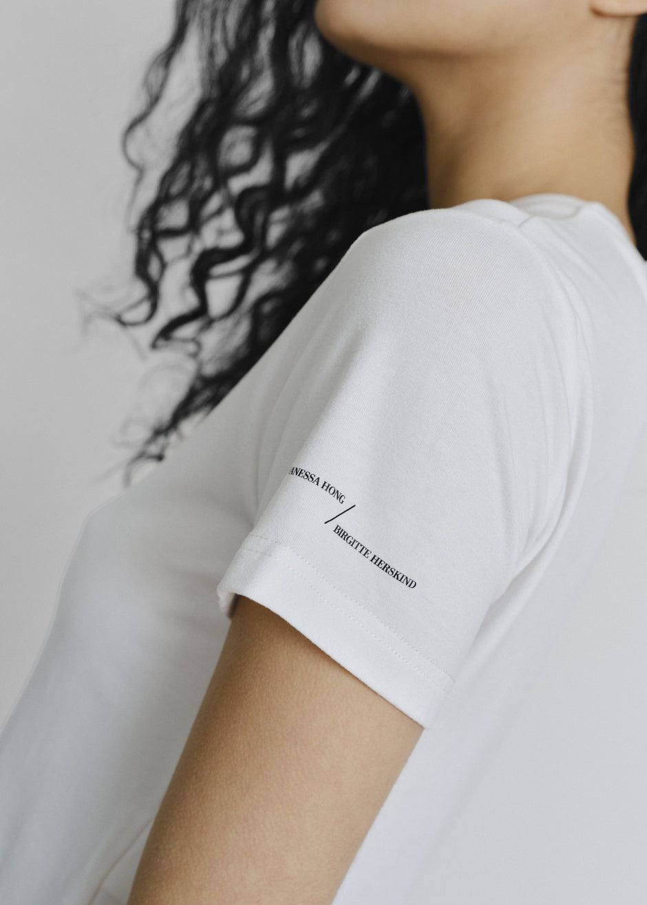 Vanessa Hong x Birgitte Herskind Hazzel Baby Tee - White CBD sold by Frankie Shop product image thumbnail 2