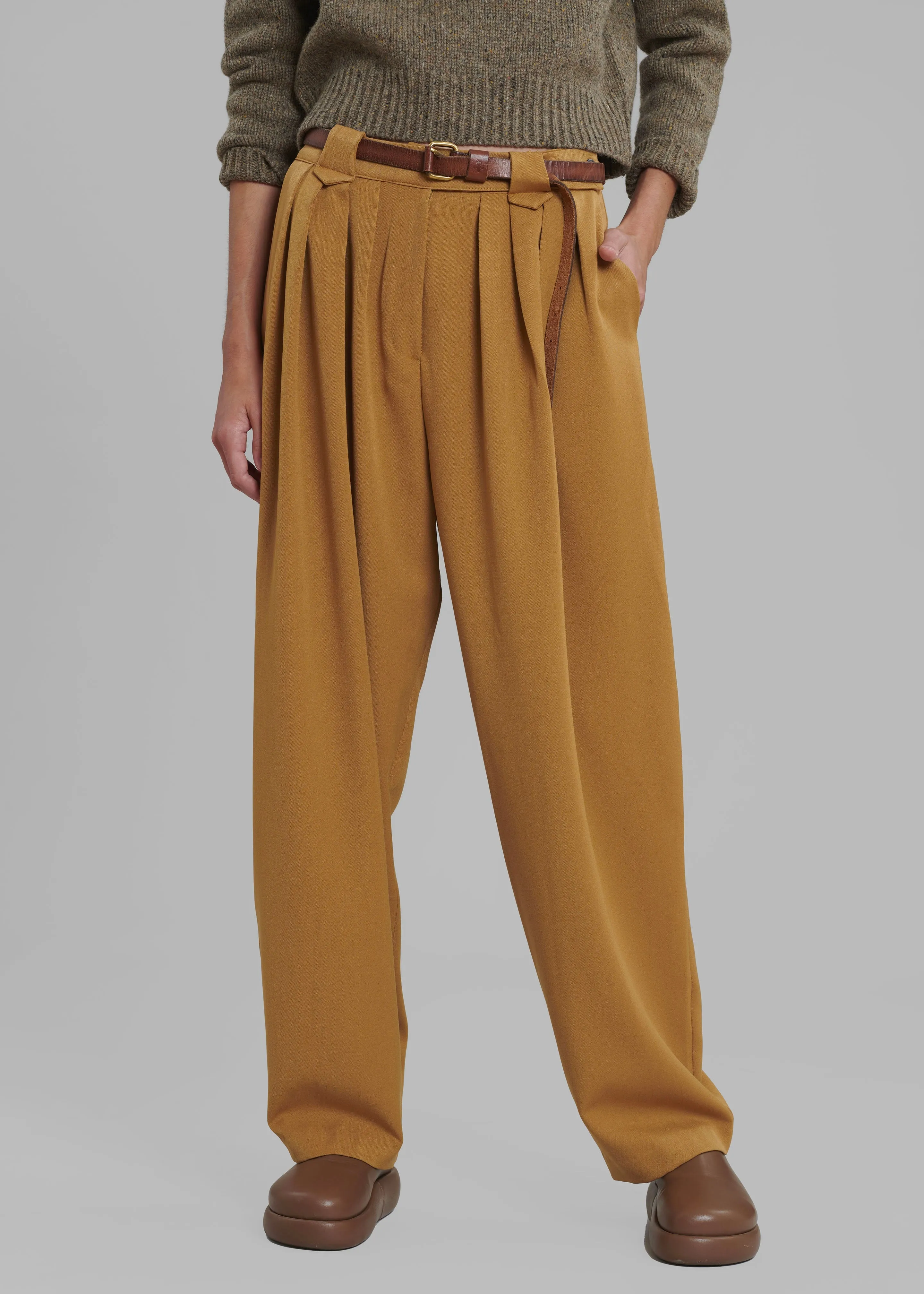 Luce Pleated Pants - Ginger sold by Frankie Shop product image thumbnail 5