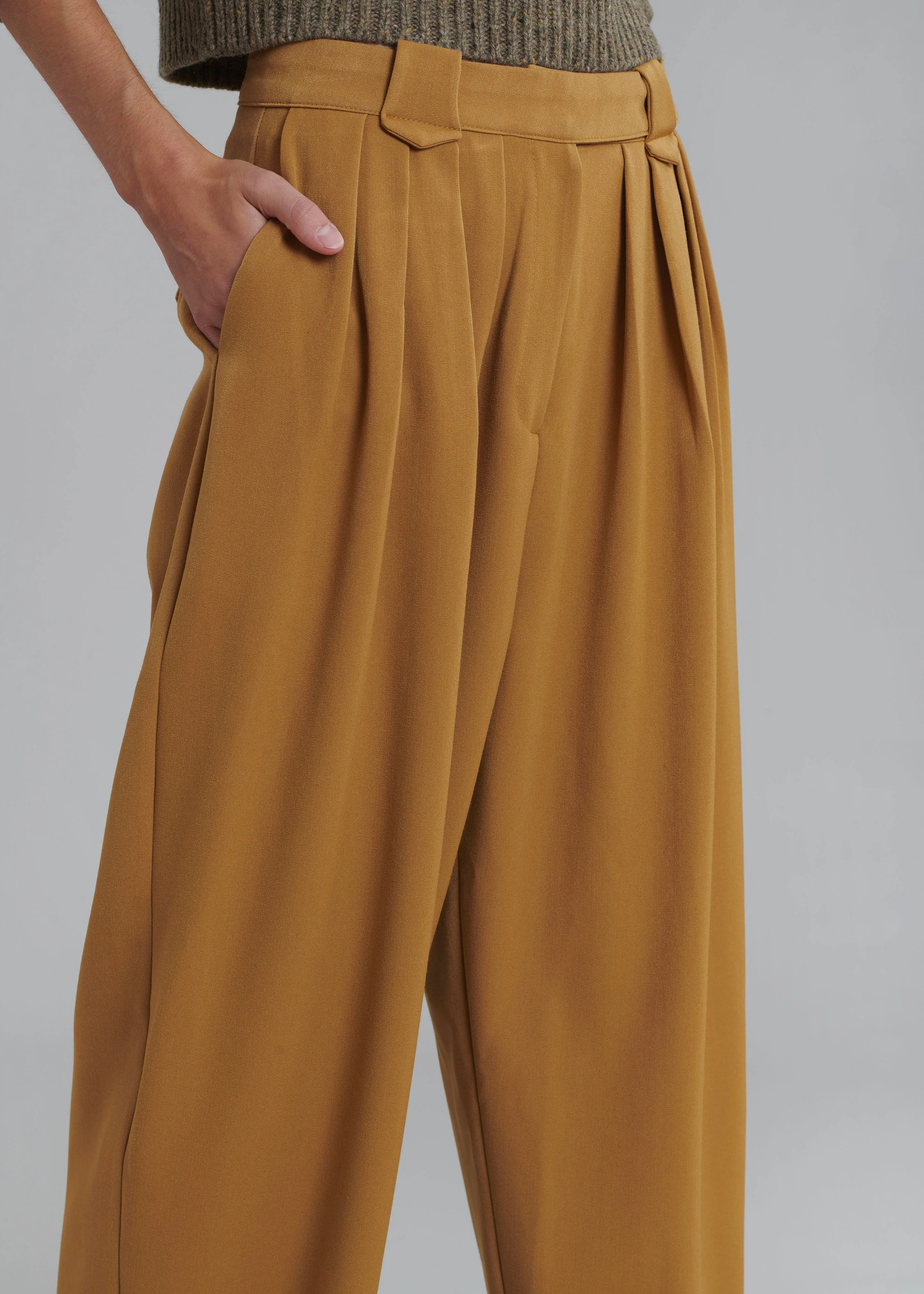 Luce Pleated Pants - Ginger sold by Frankie Shop product image thumbnail 3