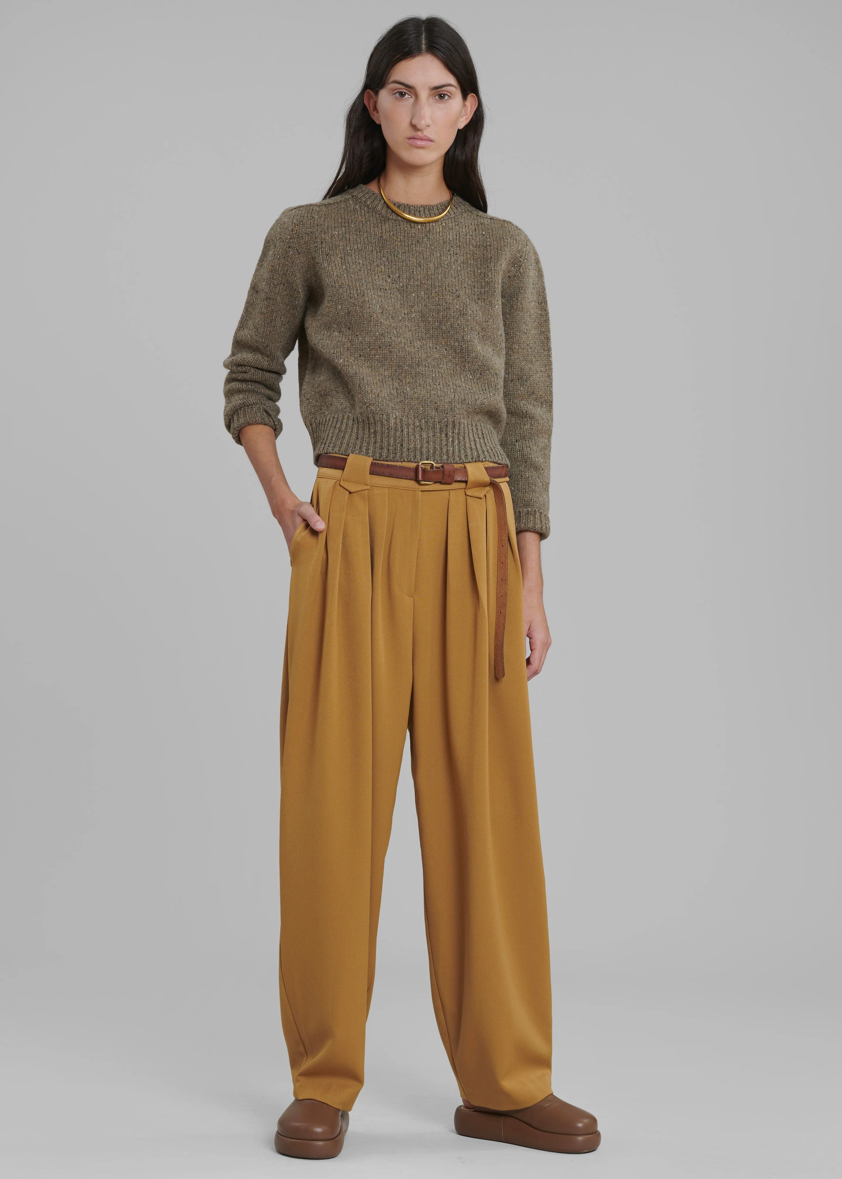 Luce Pleated Pants - Ginger sold by Frankie Shop product image thumbnail 4