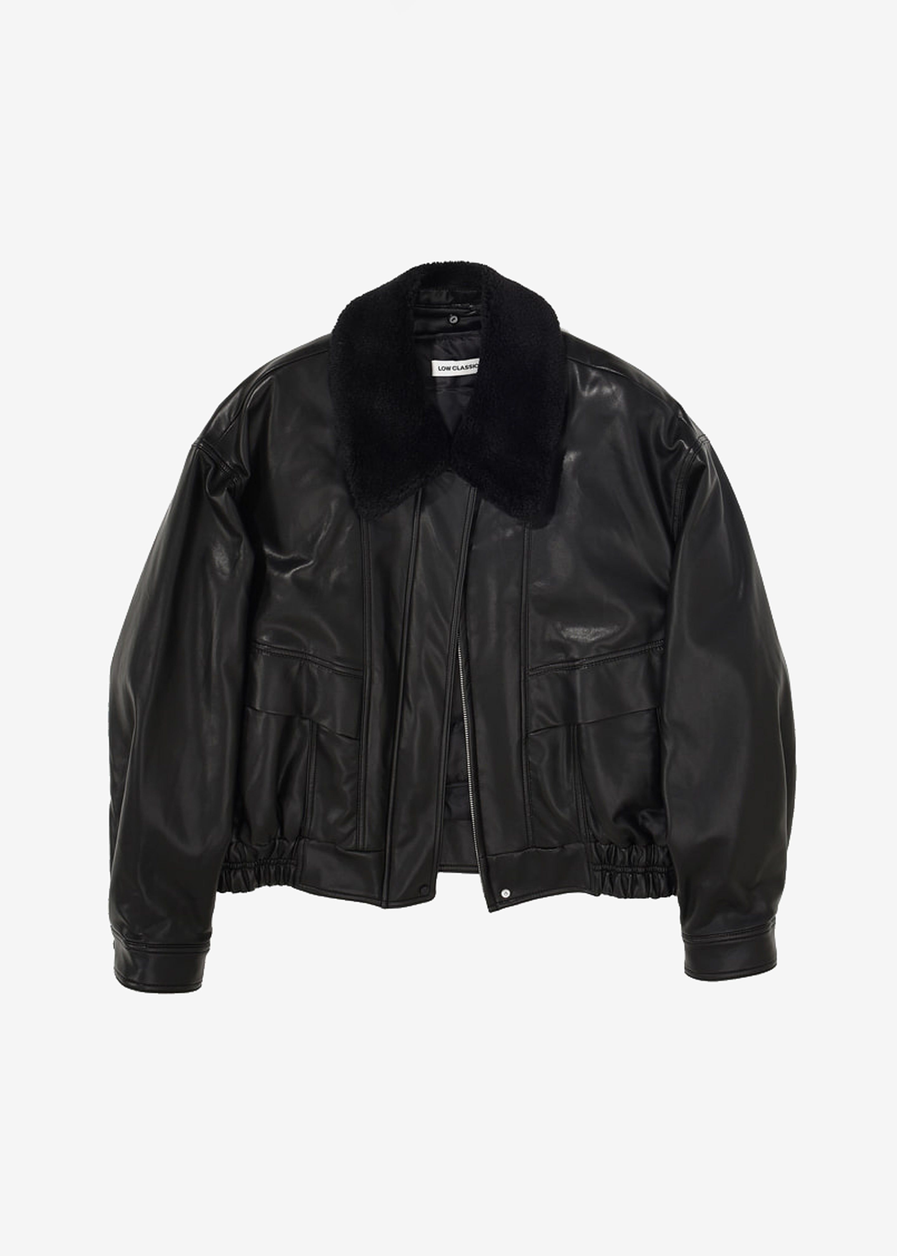 Low Classic Faux Leather Short Jacket - Black sold by Frankie Shop product image thumbnail 10