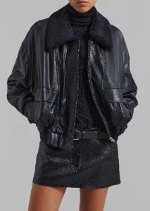 Low Classic Leather Short Jacket - Black sold by Frankie Shop
